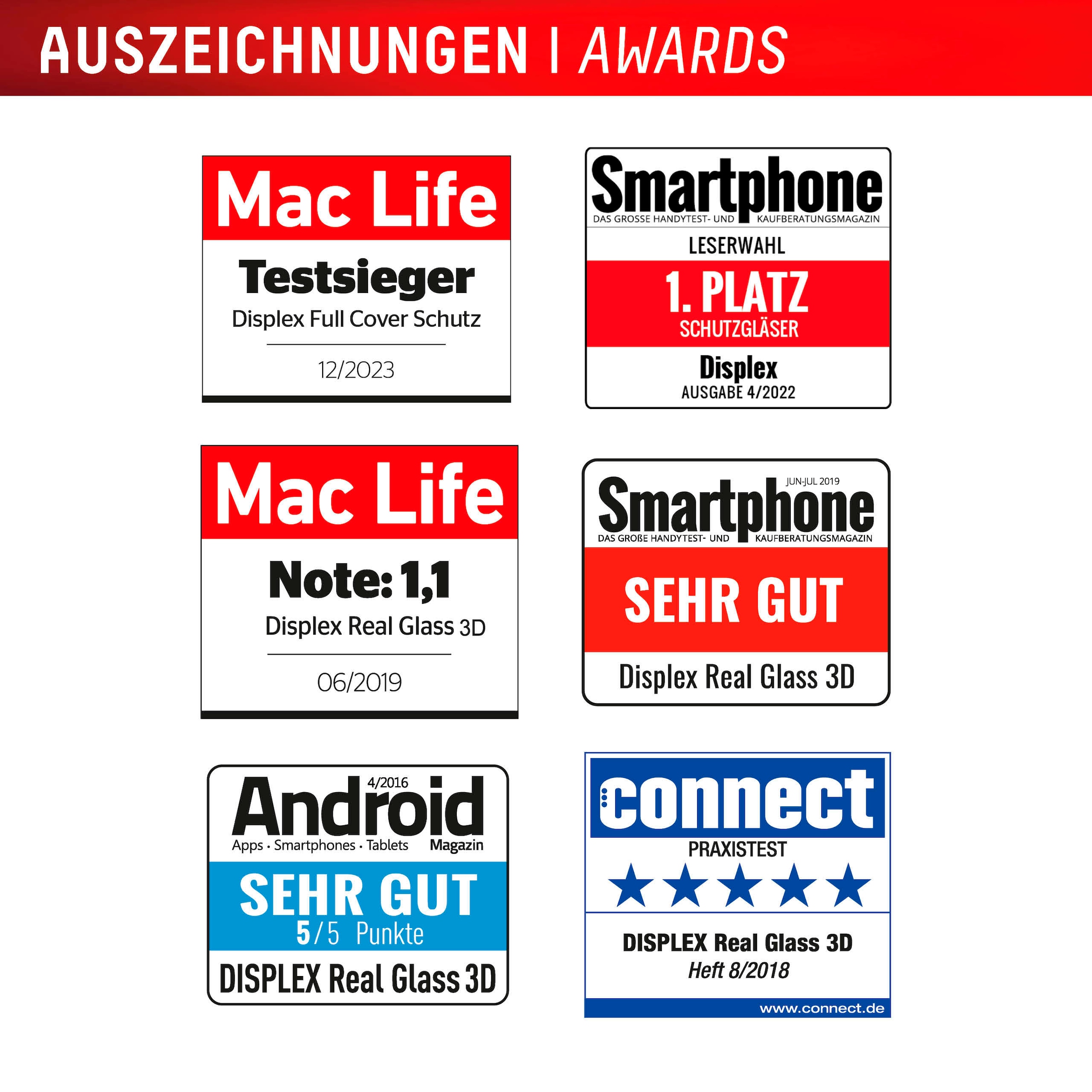 Displex Displayschutzglas »Real Glass FC«, für Samsung Galaxy S24-Samsung Galaxy S25, Displayschutzfolie Displayschutz kratzer-resistent 10H splitterfest