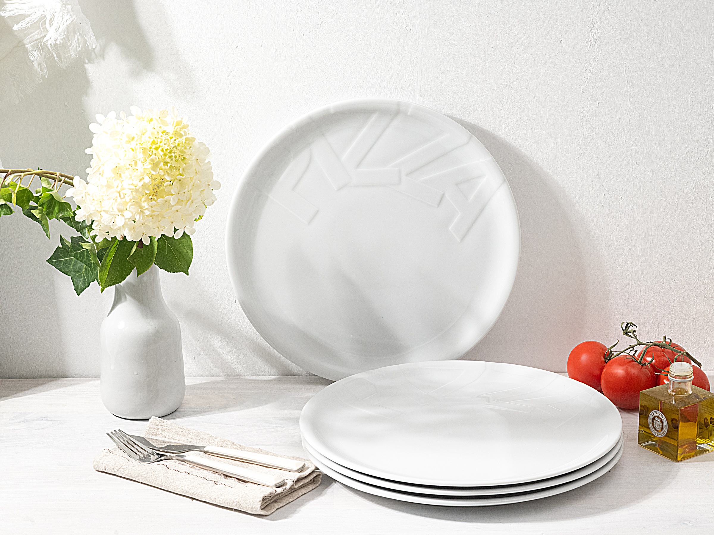 CreaTable Pizzateller »Essteller«, (Set, 4 St.), Teller Set für 4 Personen, günstig online kaufen