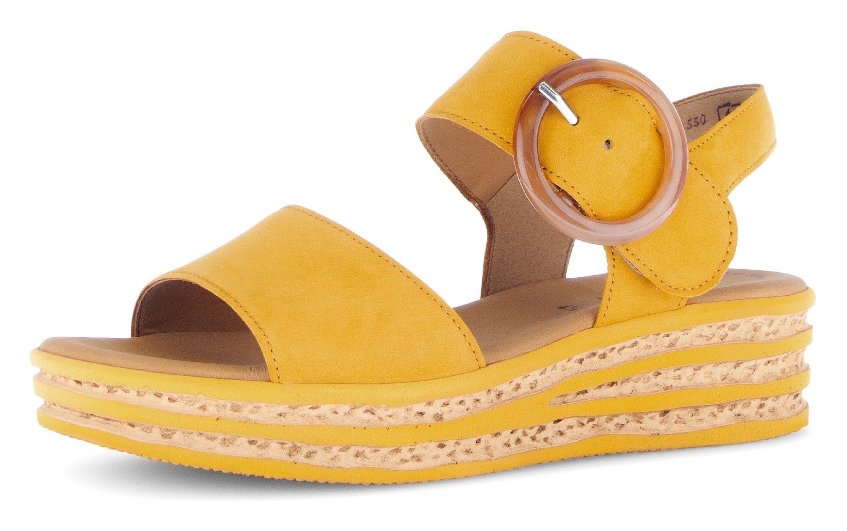 Gabor Keilsandalette  , Sommerschuh, Sandale, Keilabsatz, mit großer Zierschnalle