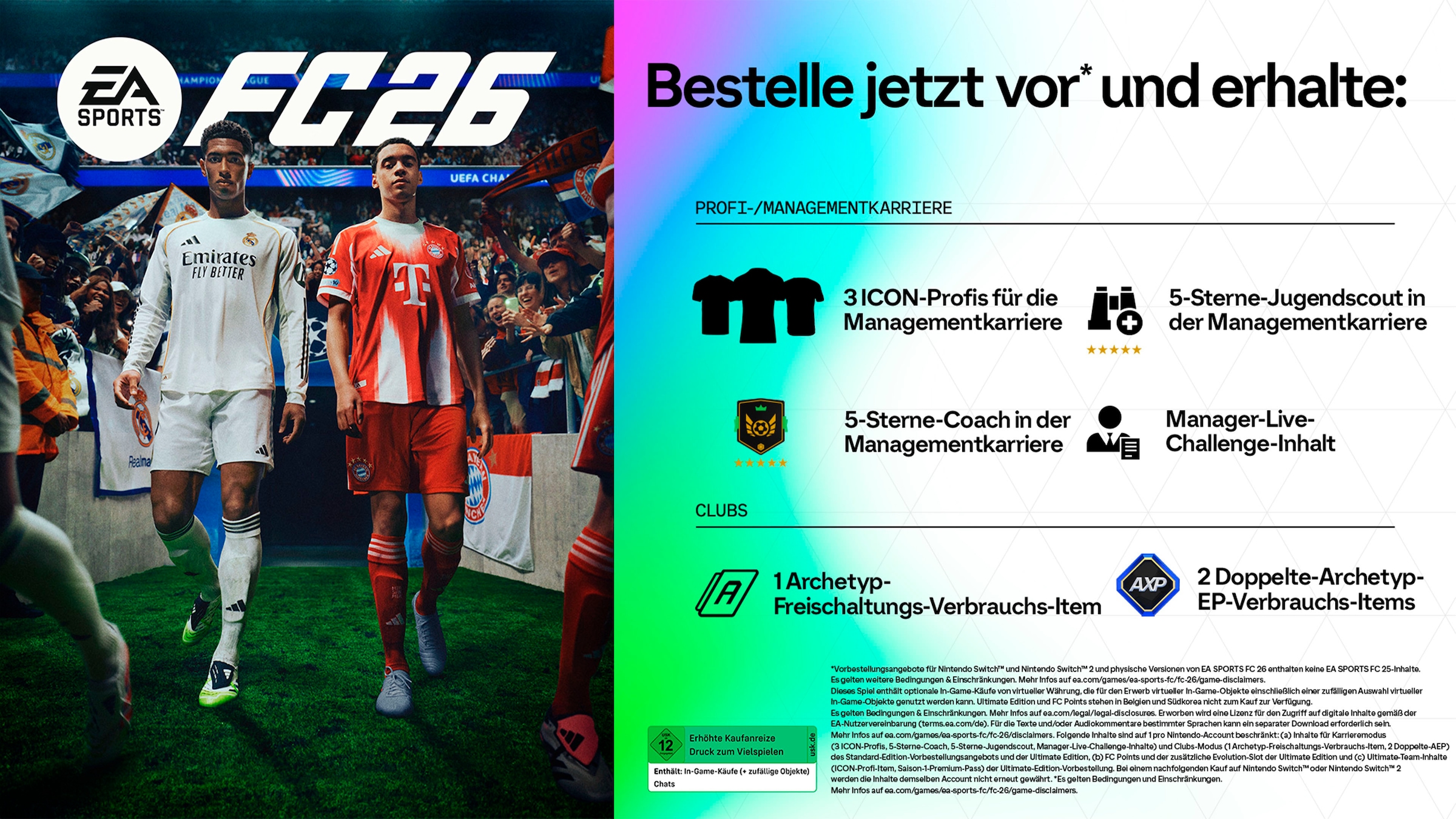 Electronic Arts Spielesoftware »EA Sports FC 26 | inkl. Vorbestellerbonus«, Nintendo Switch