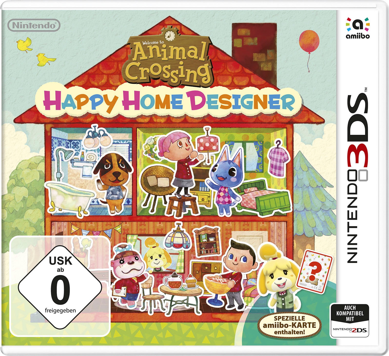 Nintendo 3DS Spielesoftware »Animal Crossing Happy Home Designer«, Nintendo 3DS, inkl. Amiibo Karte