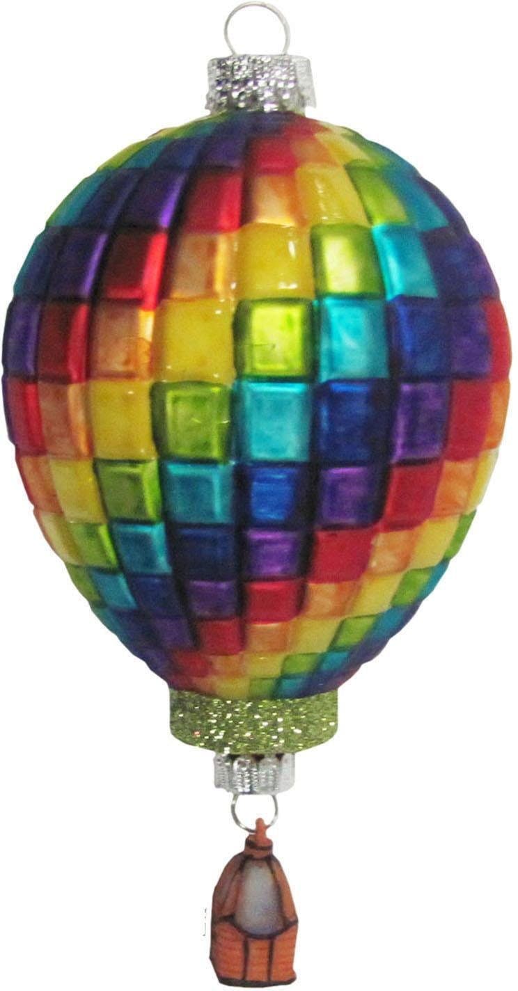 Krebs Glas Lauscha Christbaumschmuck »Heißluftballon«, (1 tlg.), mundgeblasen