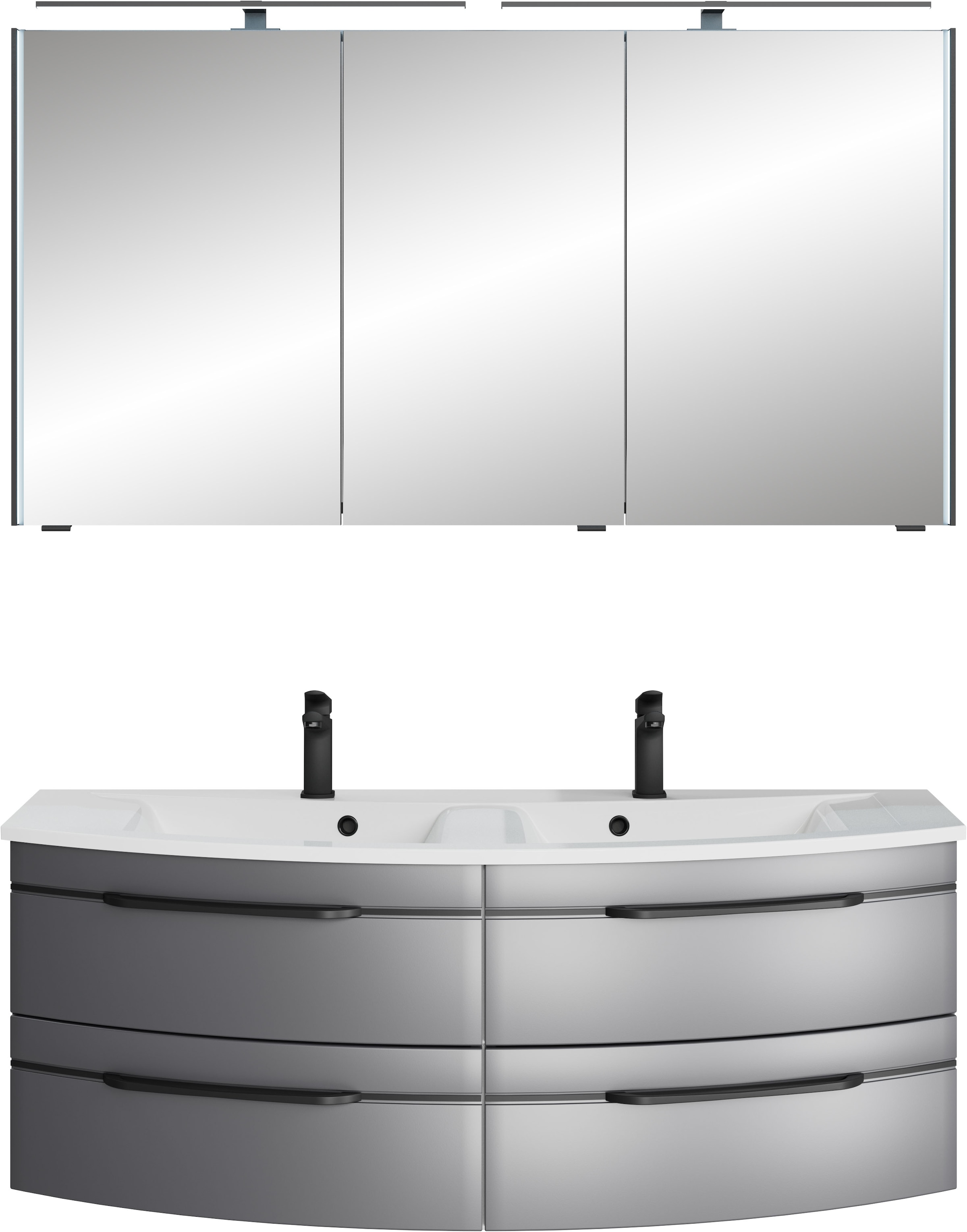 Saphir Badmöbel-Set »Badezimmer-Set 133,2 cm breit, inkl. Türdämpfer, 3 Tür günstig online kaufen