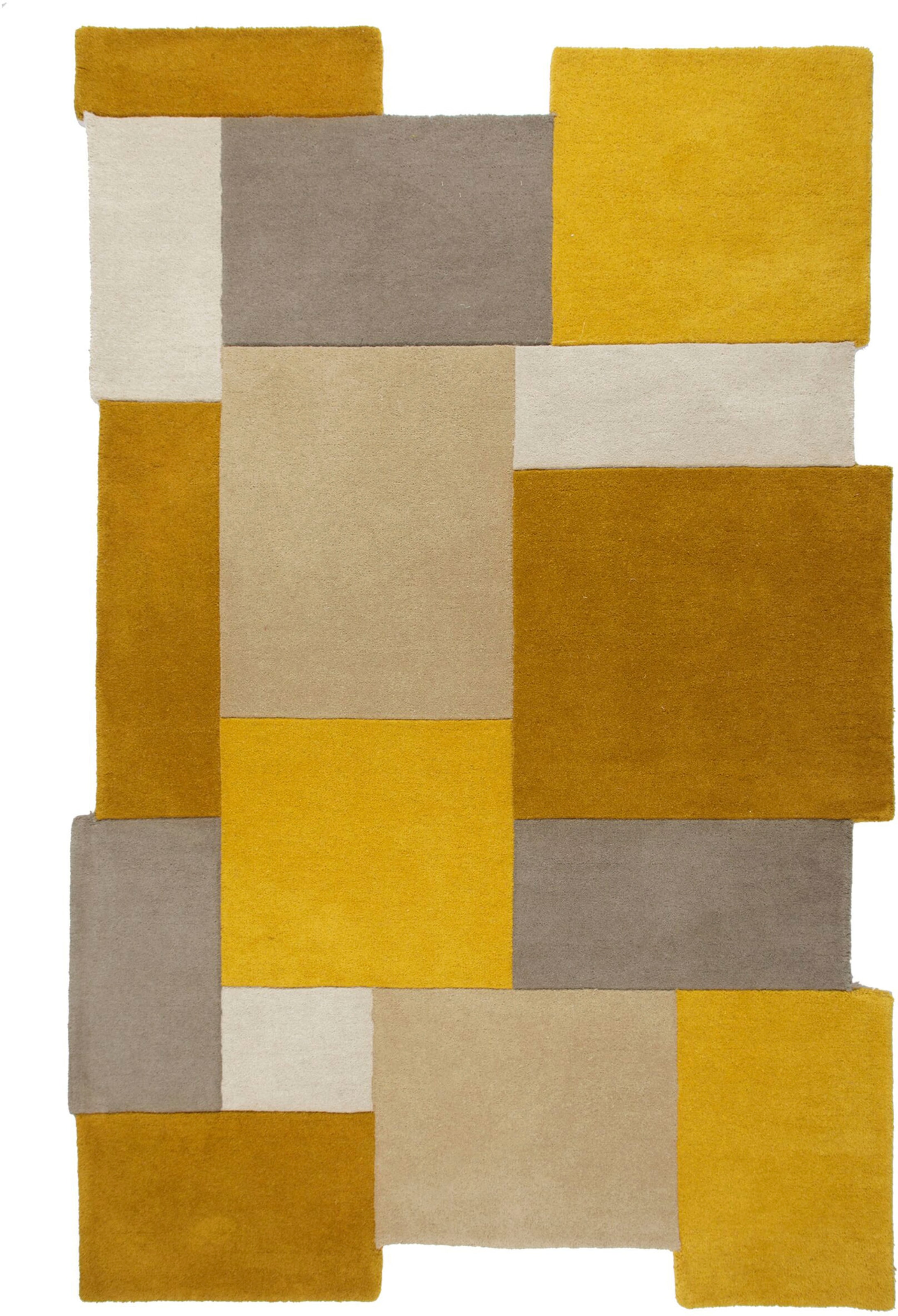 FLAIR RUGS Wollteppich »Abstract Collage«, rechteckig, 11 mm Höhe, 100% Wol günstig online kaufen