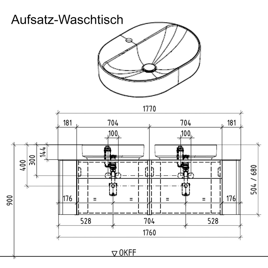 hülsta Badmöbel-Set »Gentis«, (Set, 3 St.)