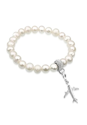 Nenalina Perlenarmband »Flugzeug Perlen Kristalle 925 Silber« kaufen
