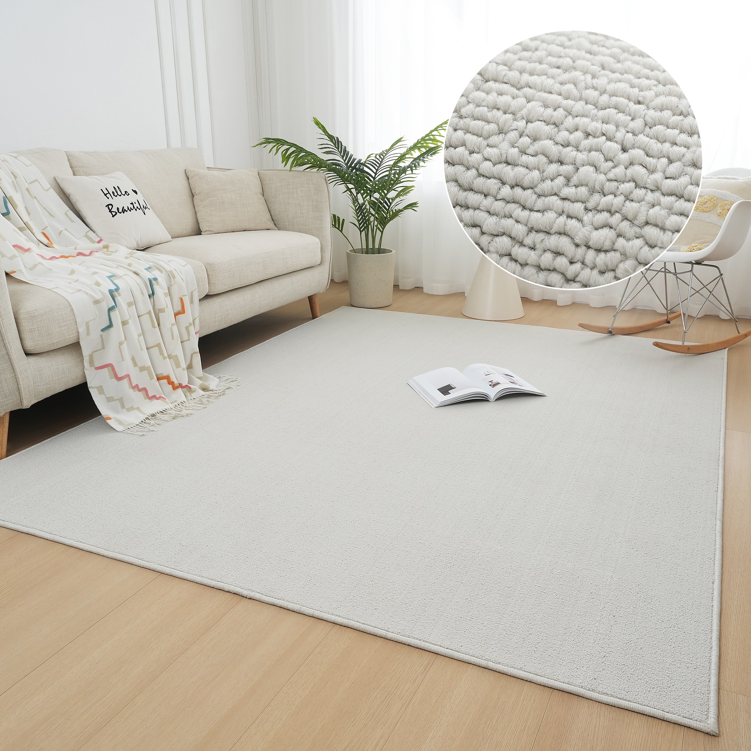 my home Teppich »Jola, Uni-Farben, besonders dichte Qualität, Boho«, rechte günstig online kaufen
