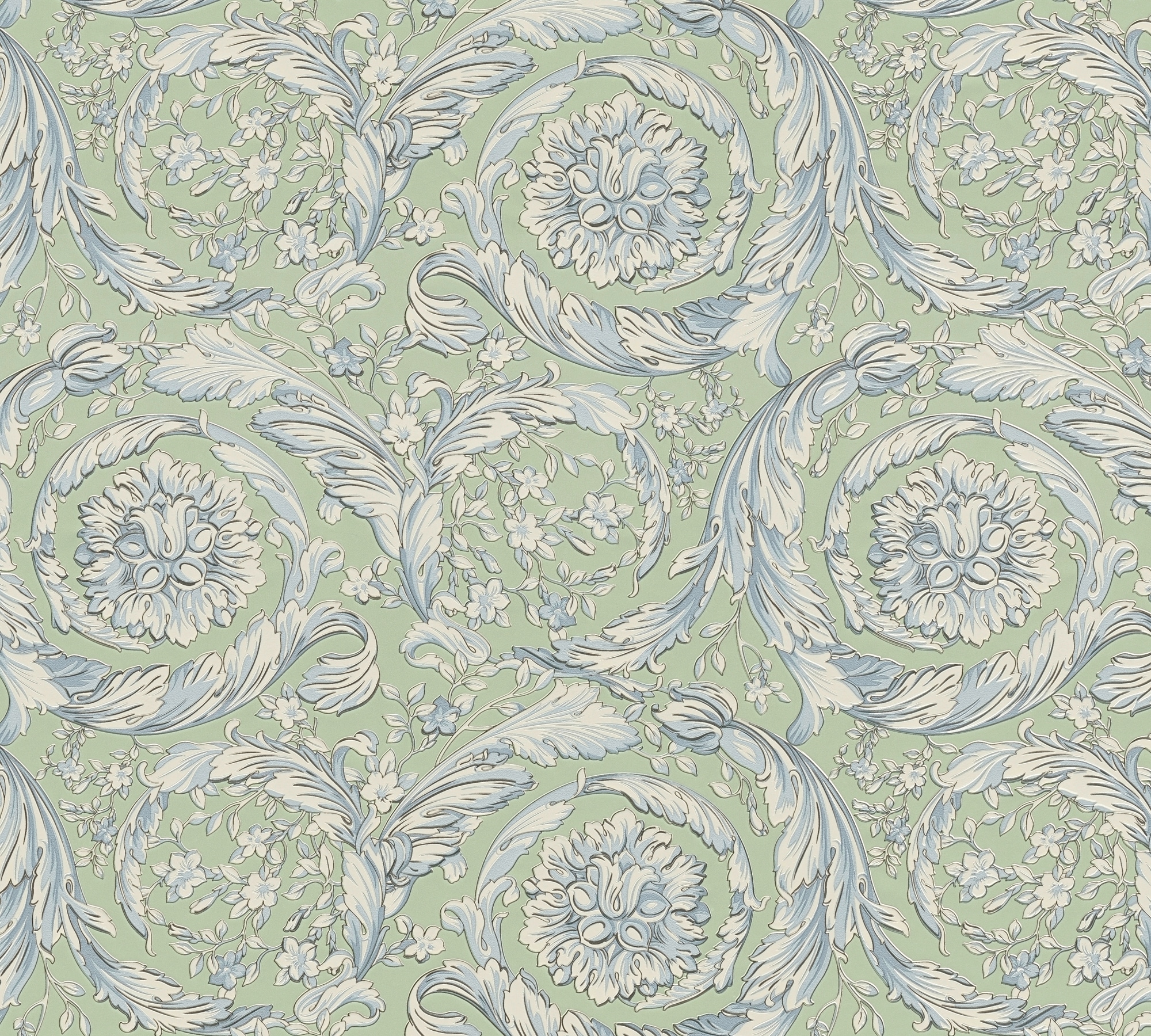 Versace Vliestapete »Versace 6 Barocco –« 3D-Optik | Barock | Motiv geprägt Neo-klassisches Rankenmuster mit Glanz & strukturierter Prägung