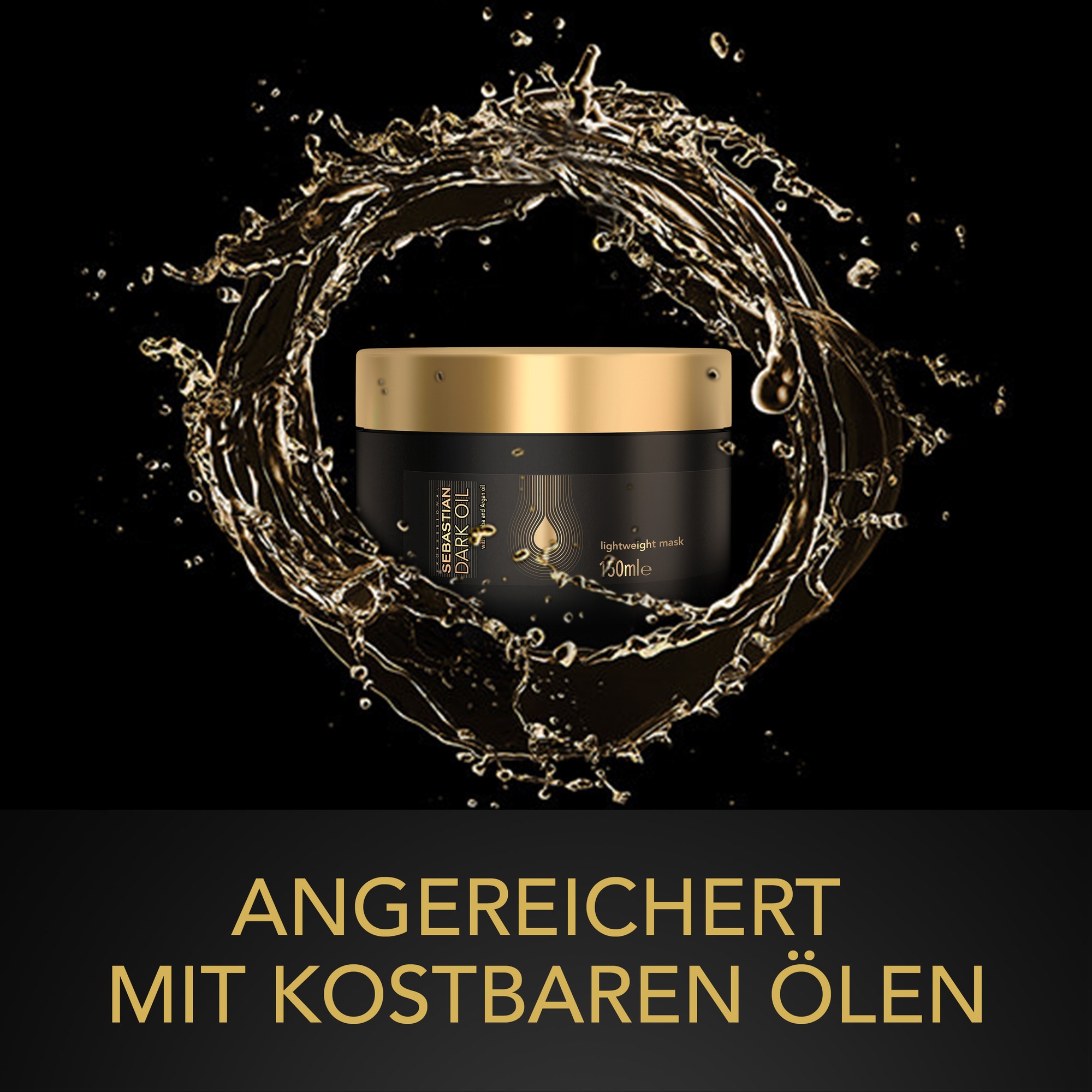 Sebastian Professional Haarmaske »DarkOil Mask« leichte Pflege, reichhaltige Öle, sorgt für geschmeidiges Haar