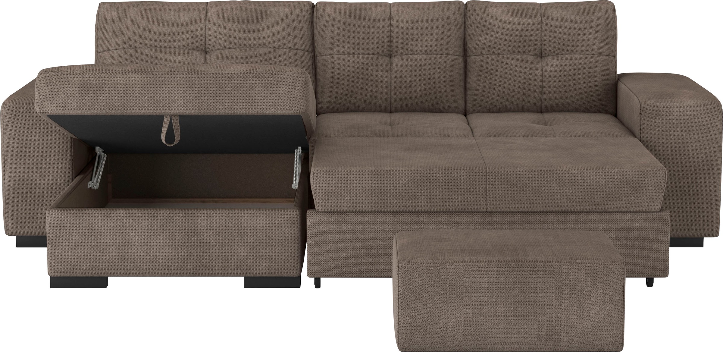 COTTA Ecksofa »Mattina L-Form«, mit Hocker, wahlweise mit Bettfunktion & Bettkasten