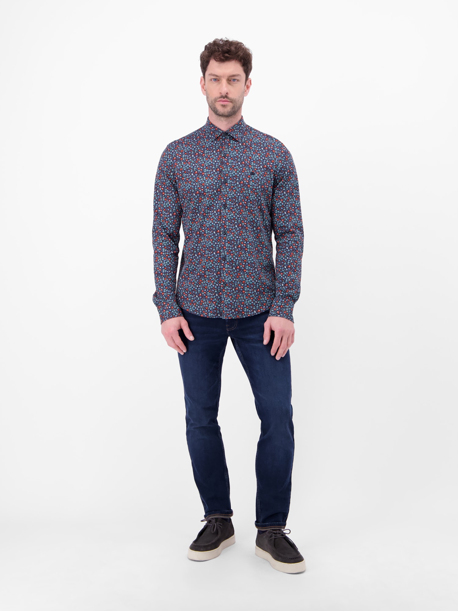 LERROS Langarmhemd »Jerseyhemd mit Haifischkragen«