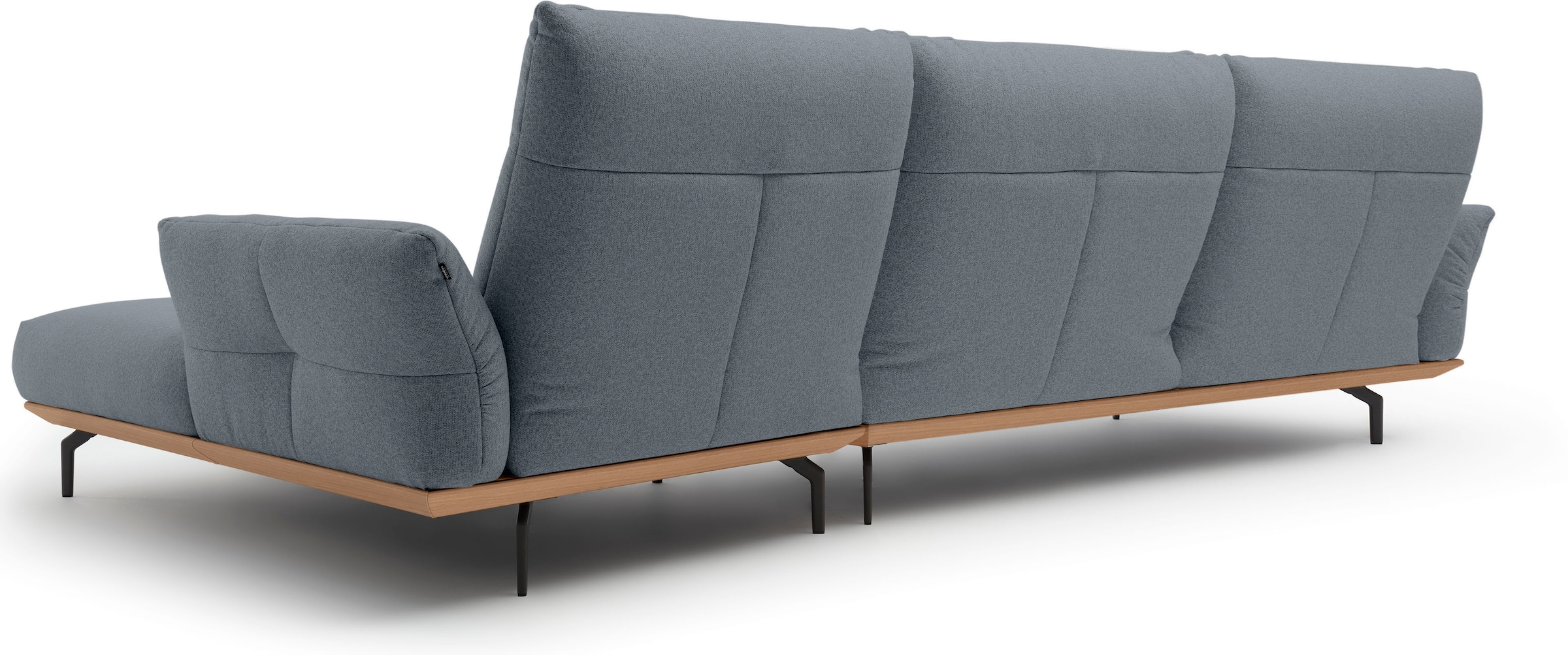 Creation BY ROLF BENZ Ecksofa »CR.460«, Sockel in Eiche, Winkelfüße in Umbragrau, Breite 338 cm