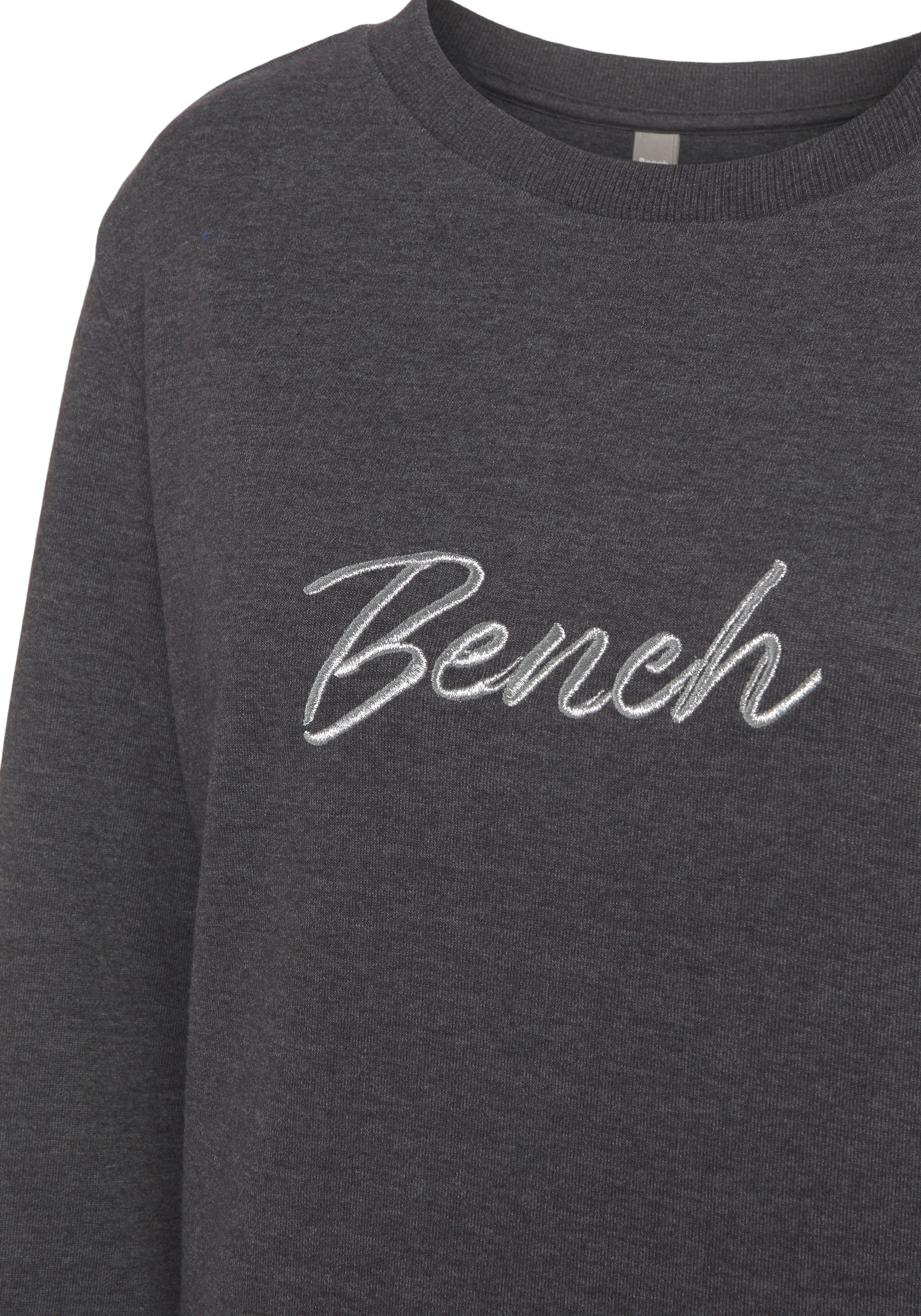 Bench. Loungewear Sweatshirt, mit glänzender Logostickerei, Loungewear