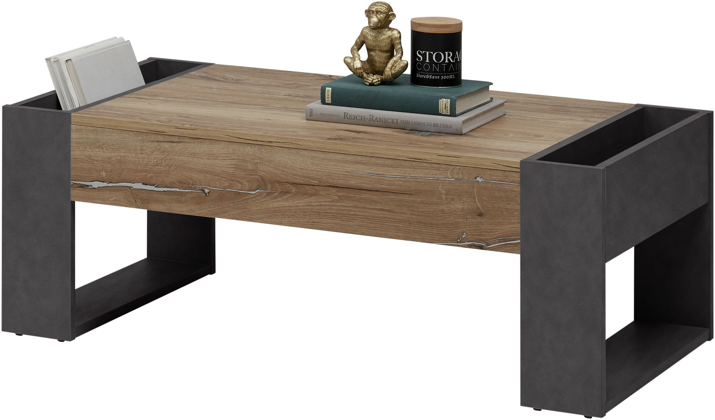 Stolkom Couchtisch »Lilo Wohnzimmertisch mit Ablagefächer, BxHxT 110x41x60 günstig online kaufen