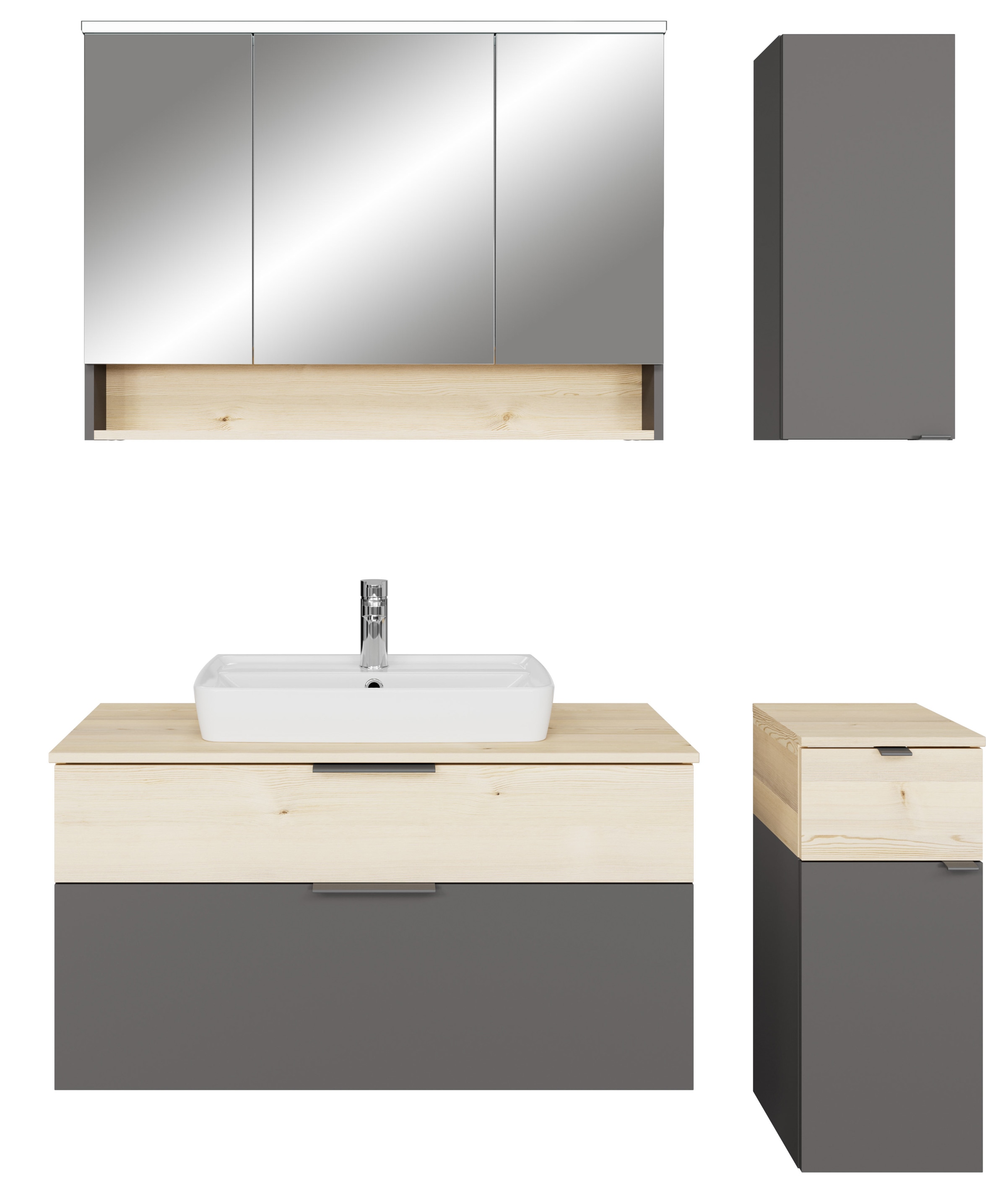Saphir Badmöbel-Set »Quickset 394«, (Komplett-Set, 5 St.)