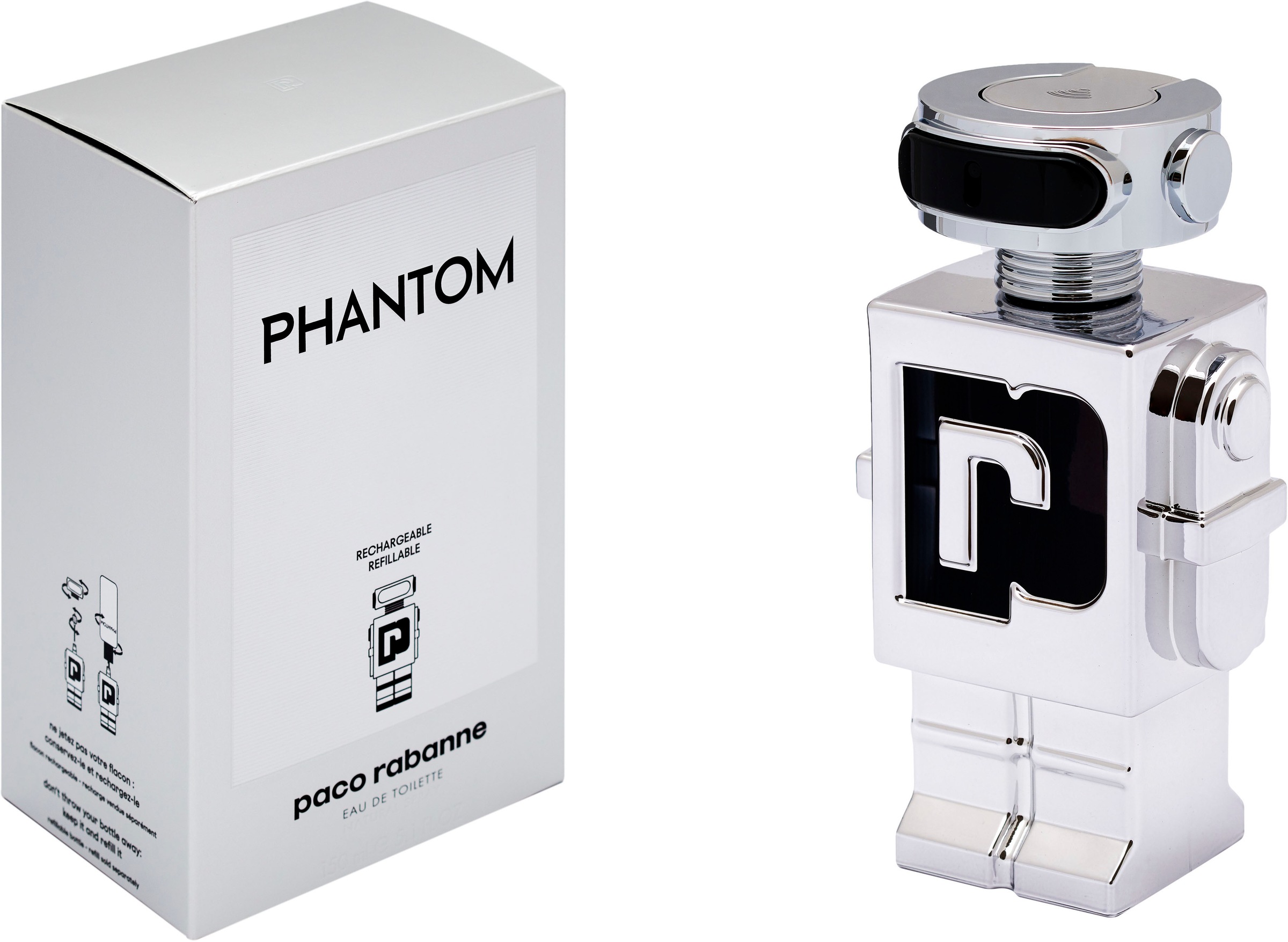 paco rabanne Eau de Toilette »Phantom Refillable« Holziger Herrenduft mit Lavendel, Zitrone, Apfel, Patchouli & Vanille.