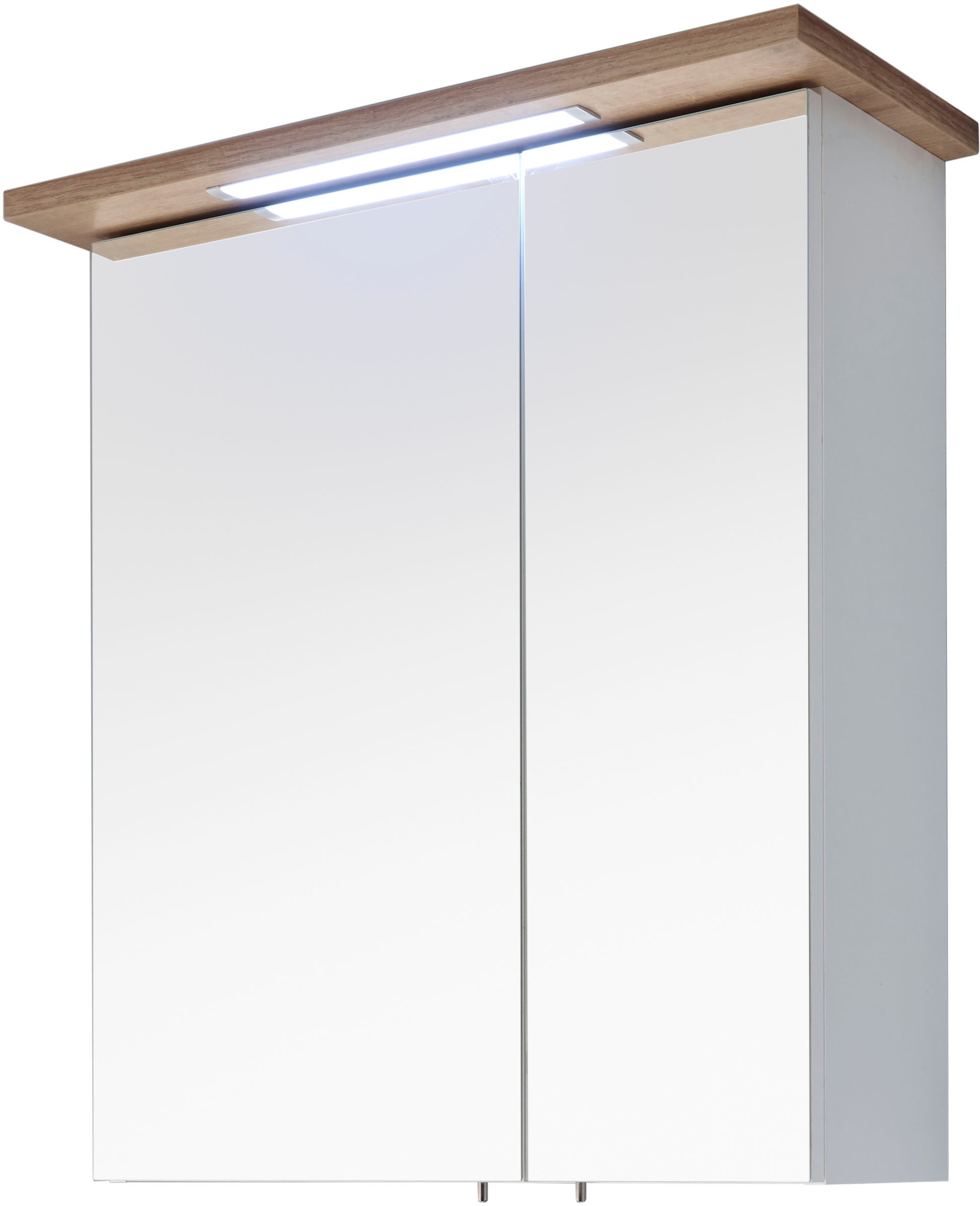Saphir Badmöbel-Set »Quickset 4-teilig, Waschbeckenunterschrank mit LED-Spiegelschrank«, (4 St.), Unterschrank, Hängeschrank, inkl. Türdämpfer, 5 Türen, 1 Schublade