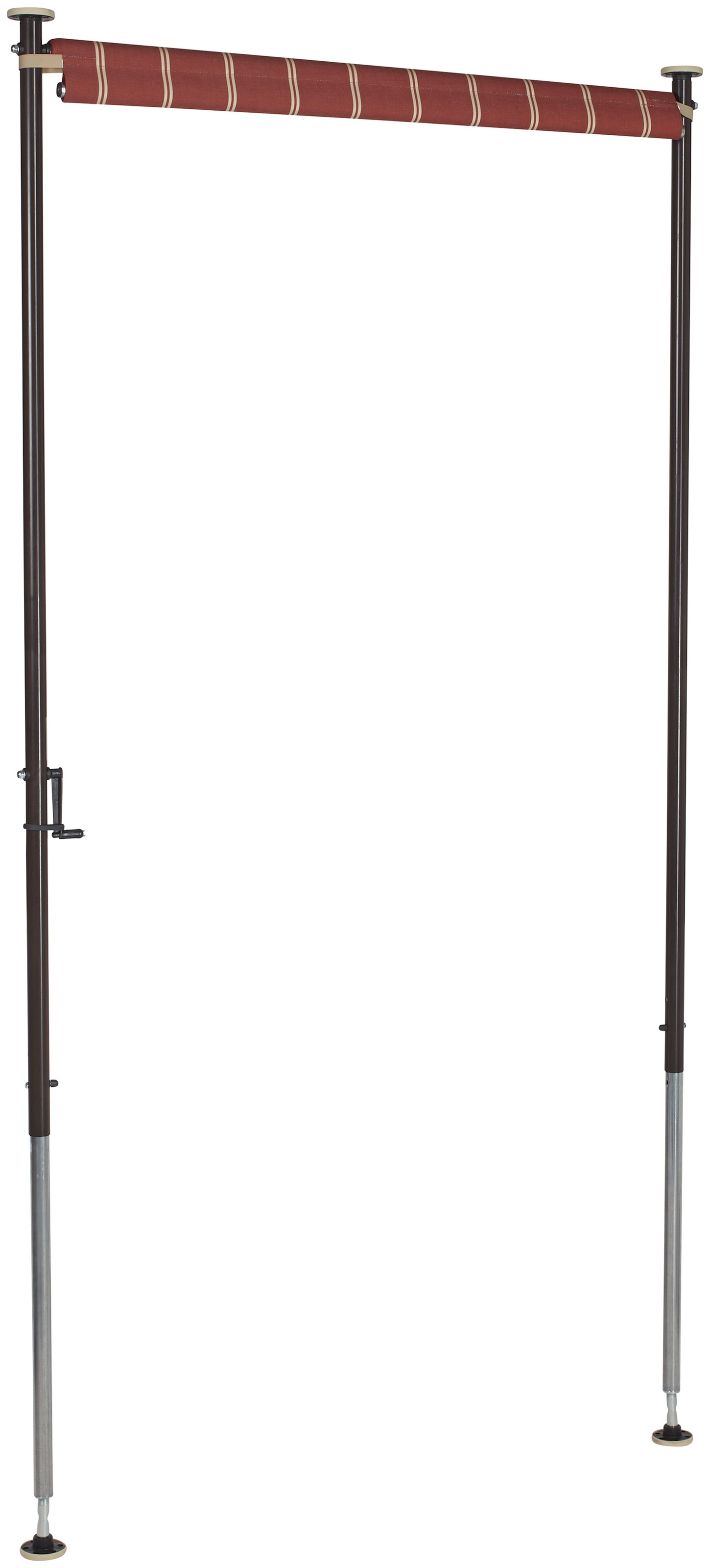 Angerer Freizeitmöbel Klemm-Senkrechtmarkise weinrot/weiß, BxH: 150x225 cm