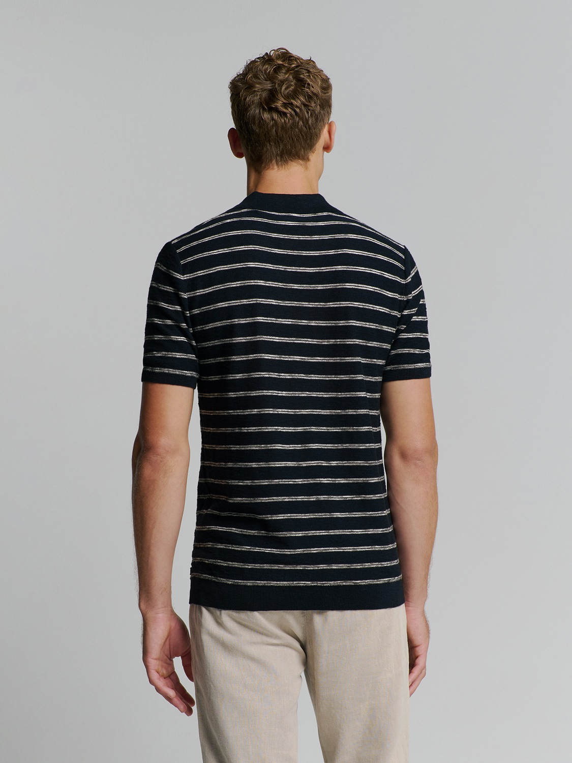 NO EXCESS T-Shirt »No Excess Poloshirt mit kurzen Ärmeln«