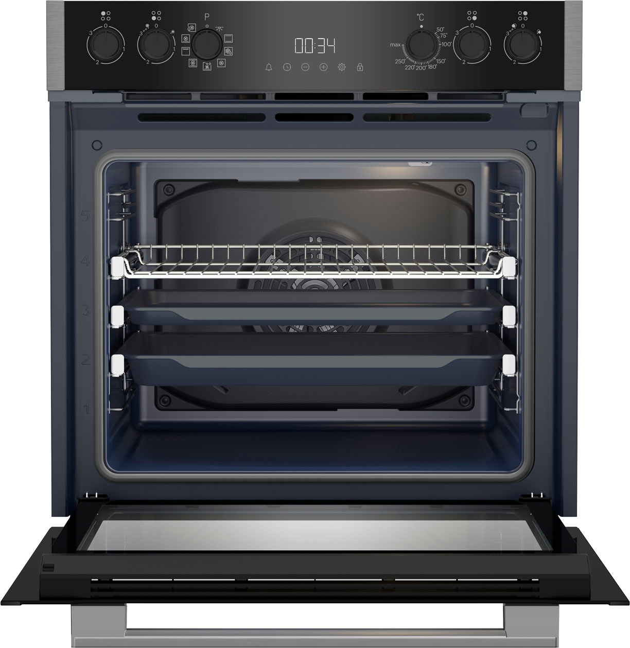 Grundig Induktions Herd-Set »GEHM19320B«, mit 3-fach-Teleskopauszug