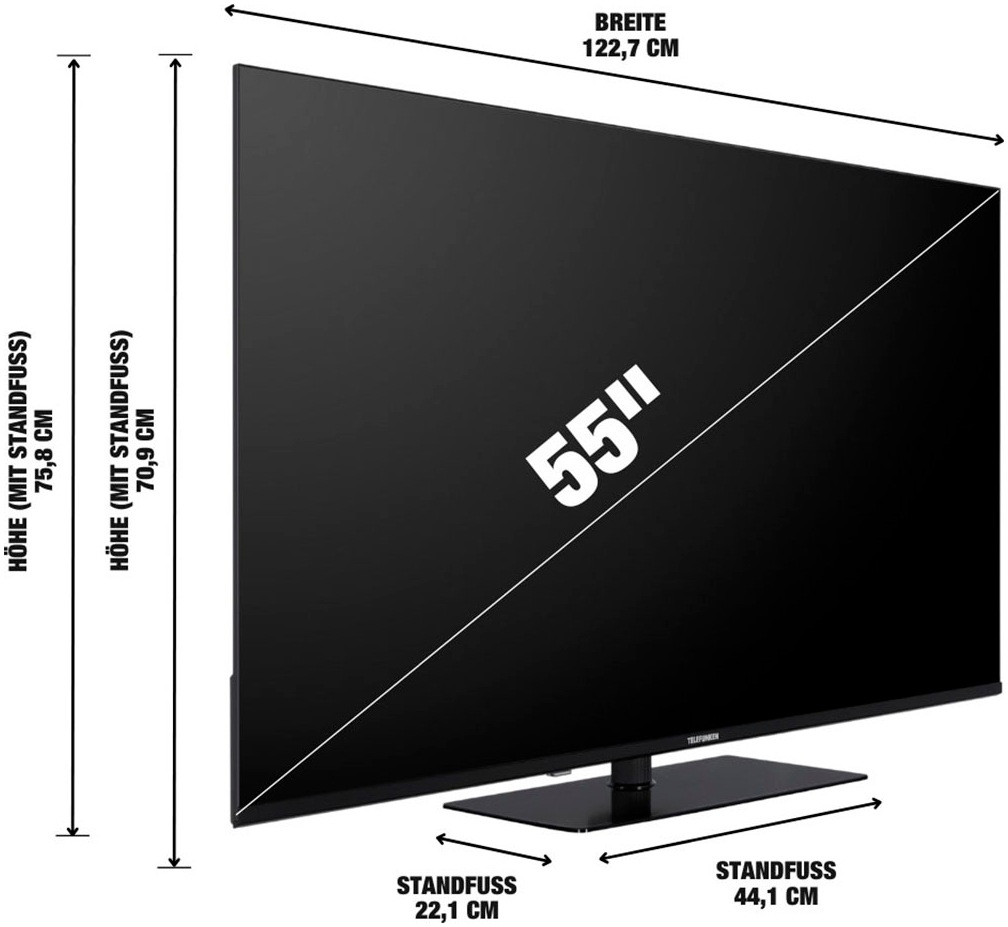 Telefunken LED-Fernseher »D55U975M8CWI«, 4K Ultra HD, Smart-TV