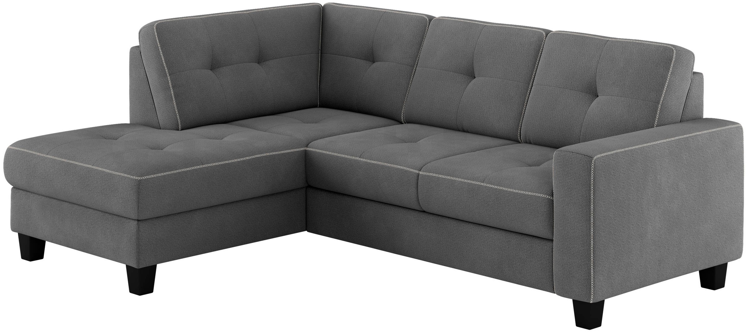 Places of Style Ecksofa »Varese«, Kreuznaht in beige