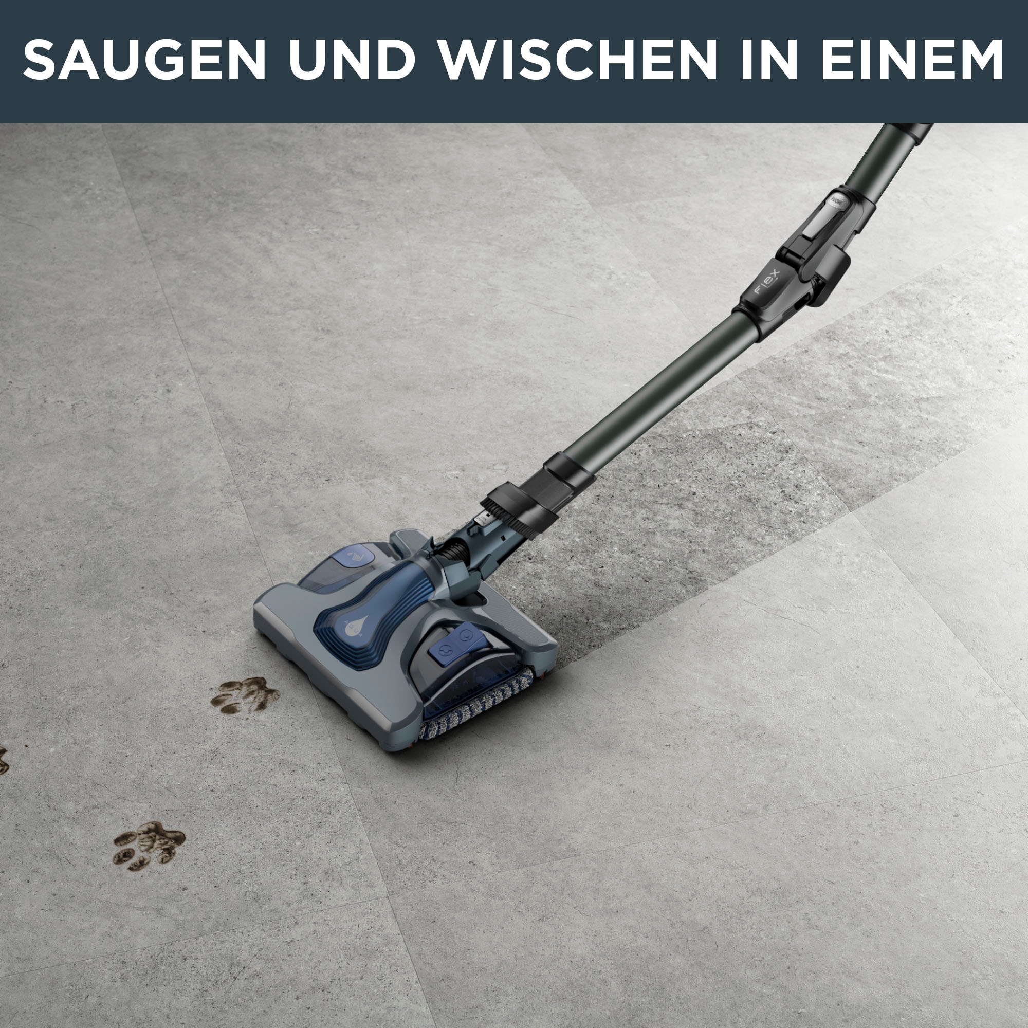 Rowenta Akku-Hand-und Stielstaubsauger »RH98C8 X-Force Flex 12.60 Aqua«, leistungsstark, Aqua Düse, hohes Fassungsvermögen, Flex-Gelenk