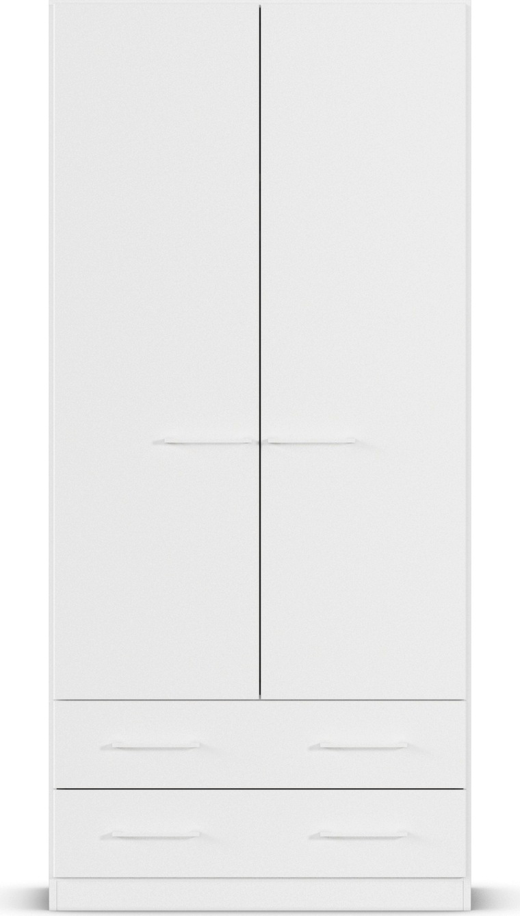 rauch Drehtürenschrank »Prandon A« mit 2 Schubladen und Metallgriffen in We günstig online kaufen