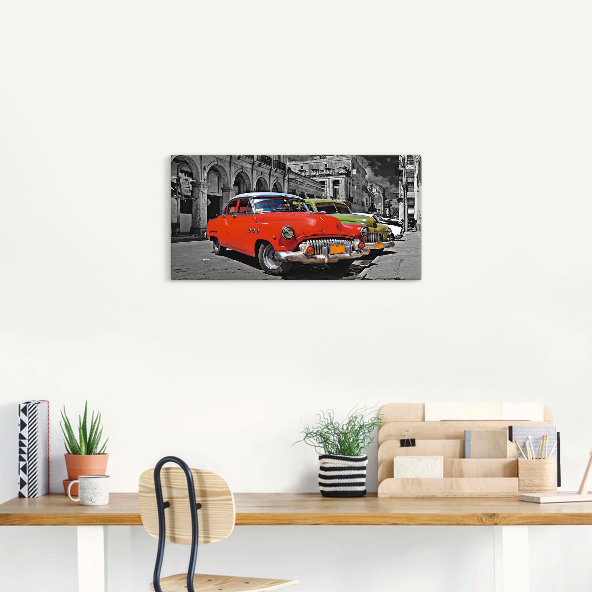 Artland Wandbild »Ansicht von bunten Havanna Autos«, Auto, (1 St.), als Alu günstig online kaufen