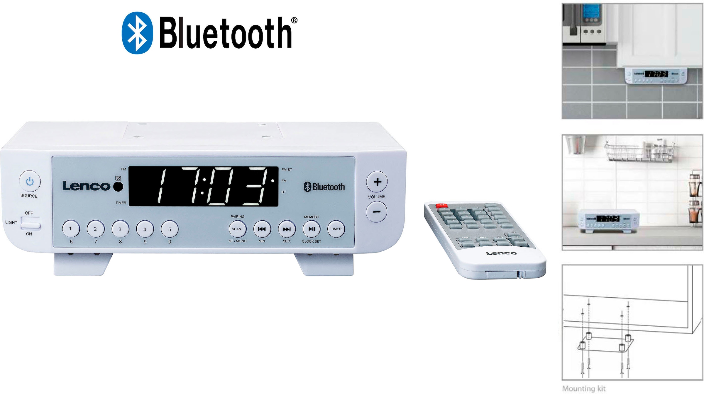 Küchen-Radio »KCR-100«, (Bluetooth FM-Tuner 2 W)