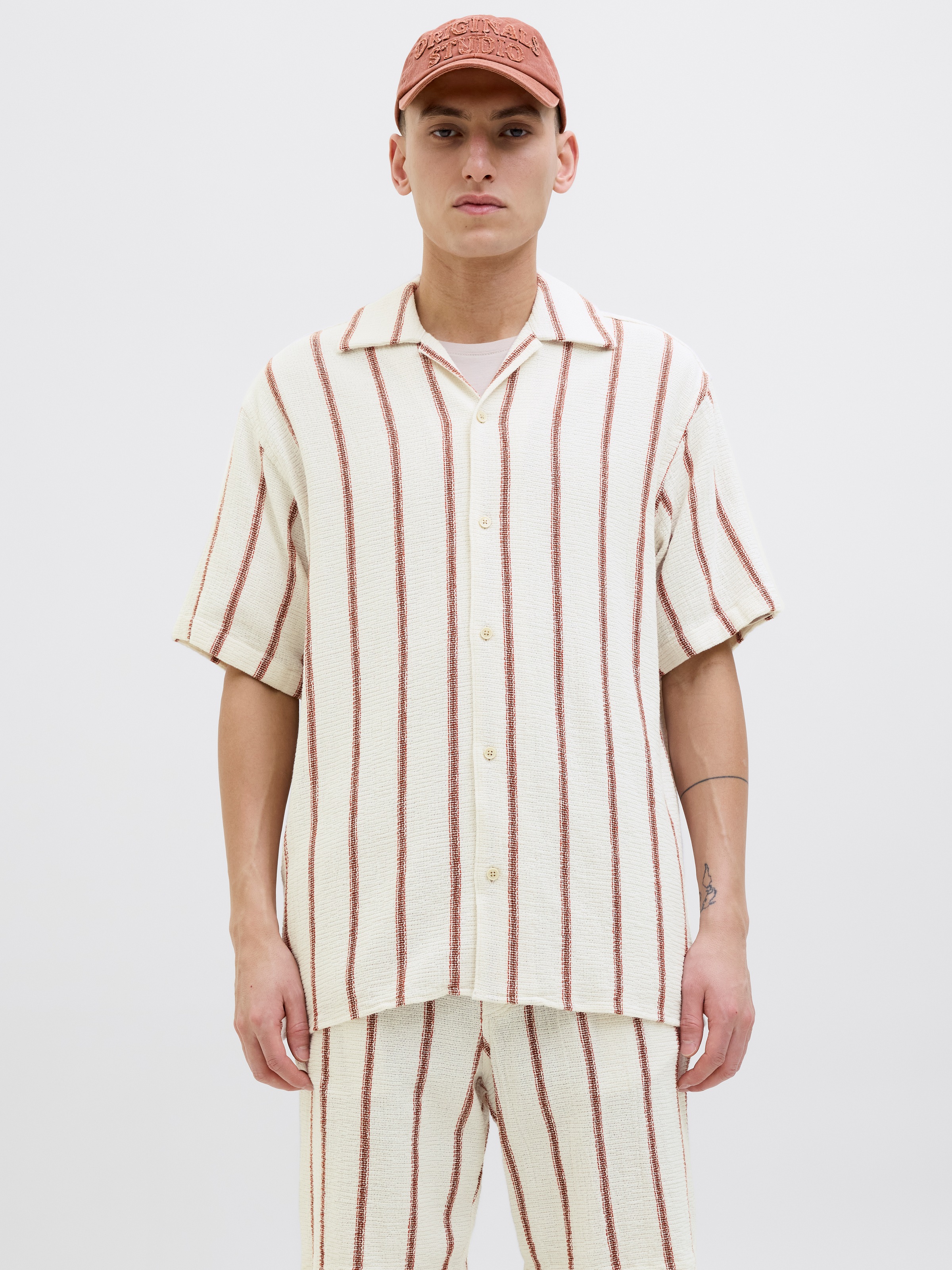 Jack & Jones Kurzarmhemd »JORCOBA STRIPE RESORT SHIRT SS SN«