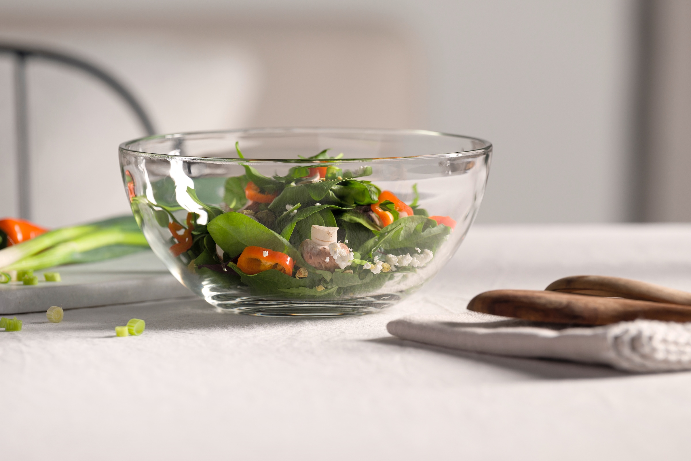 LEONARDO Schale »Schalen-Set CUCINA, 5er Set, 4x Ø 10 cm & 1x Ø 21,5 cm«, 5 tlg., aus Glas, Spülmaschinengeeignet