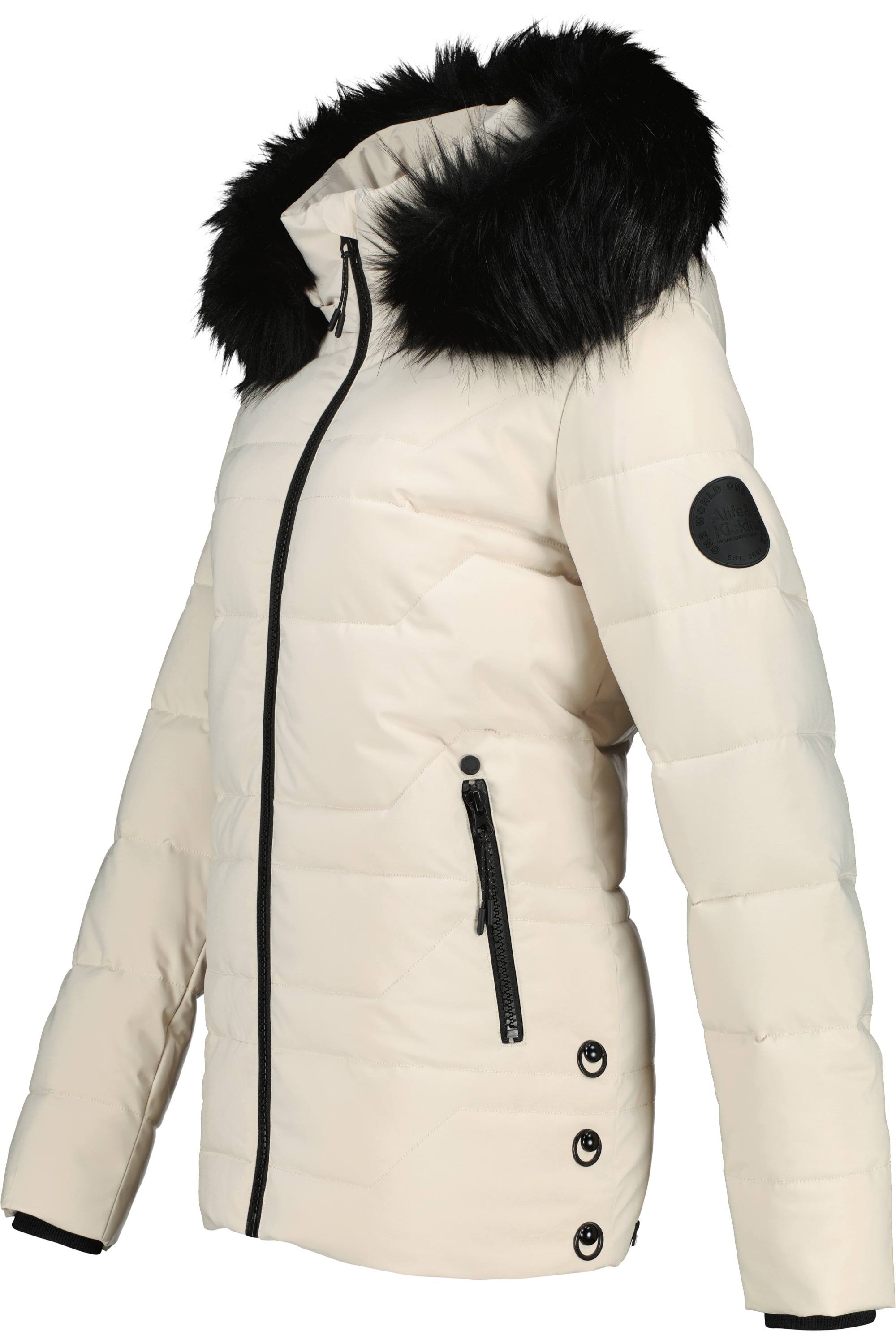 Alife & Kickin Winterjacke »Damen ZophiaAK A«, leicht taillierter Passform, Kapuze und Kunstfell sind abnehmbar