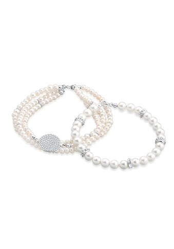 Elli Premium Perlenarmband Set »Layering Synthetische Perlen 925 Silber« kaufen