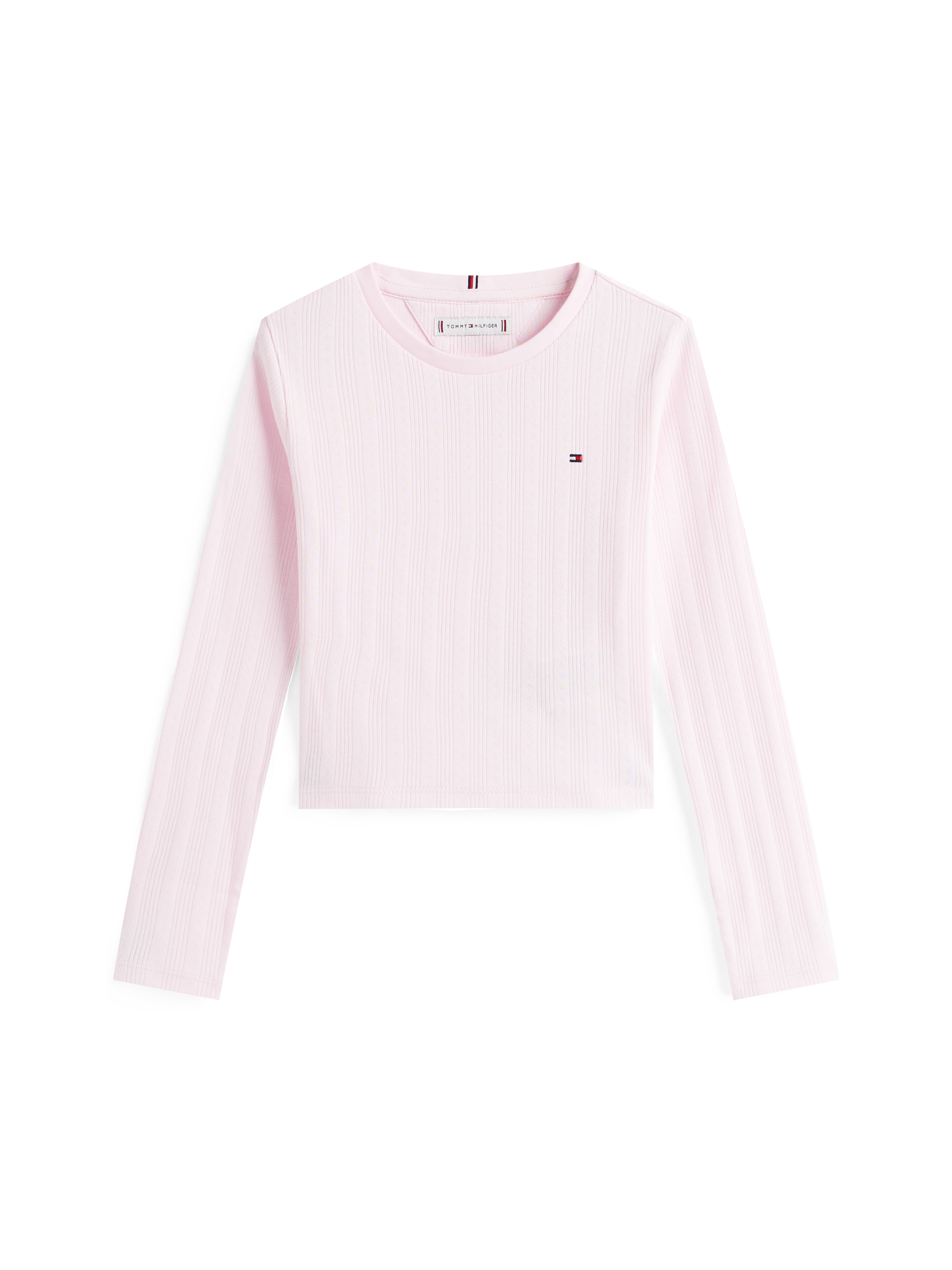 Tommy Hilfiger Langarmshirt »POINTELLE TOP LS«, für Kinder bis 16 Jahre, mit Logo-Druck