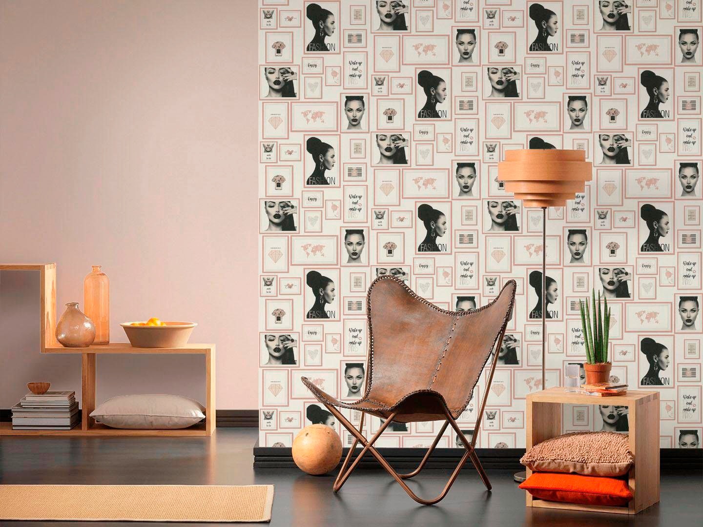 living walls Vliestapete »Metropolitan Stories Lola Paris«, Motiv-abstrakt-naturalistisch, Moderne Tapete Bildertapete Tapeten Wohnzimmer Schlafzimmer Küche Flur