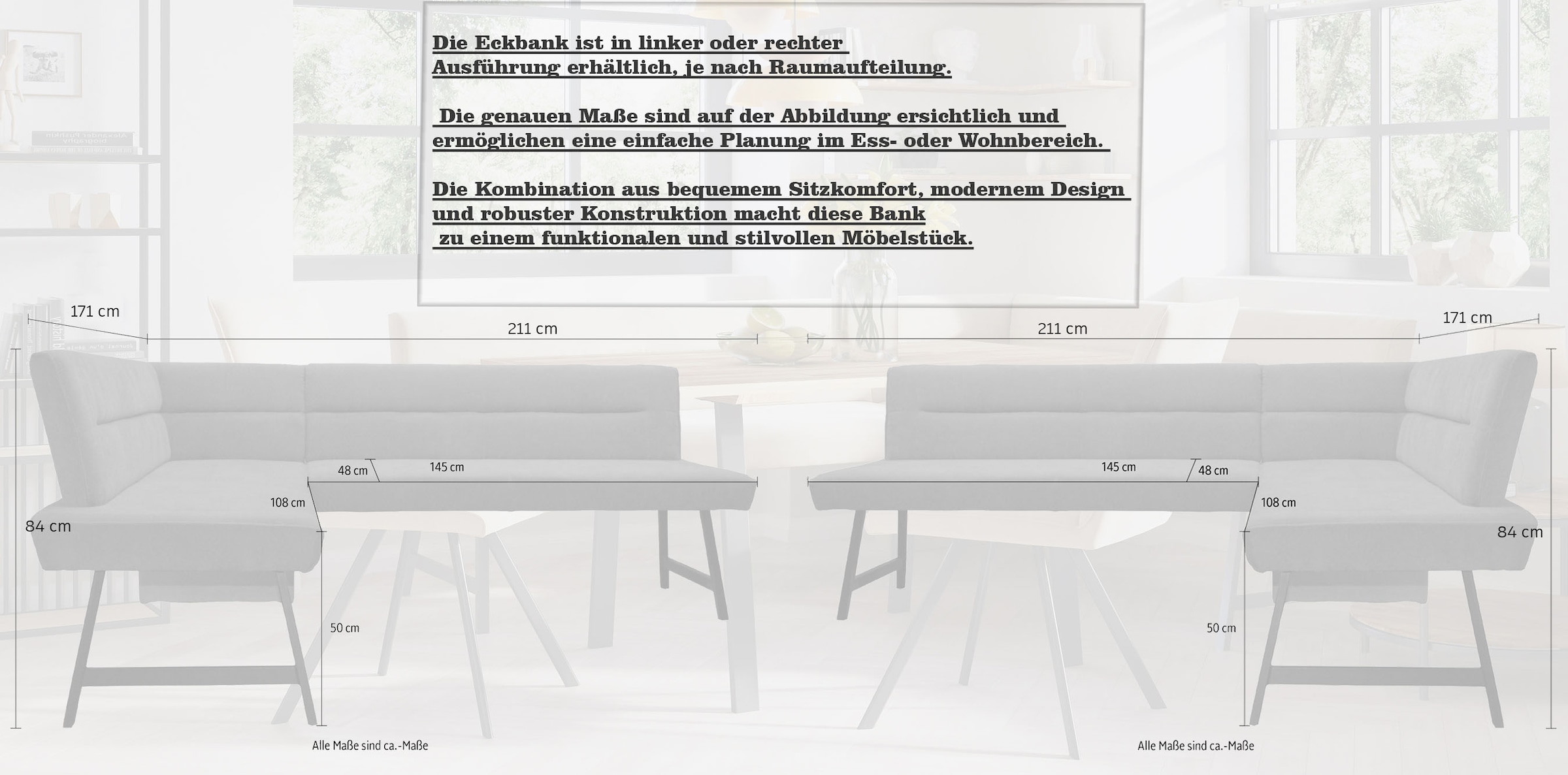 OTTO home Eckbank »Sava« mit Wellenfederung im Sitz