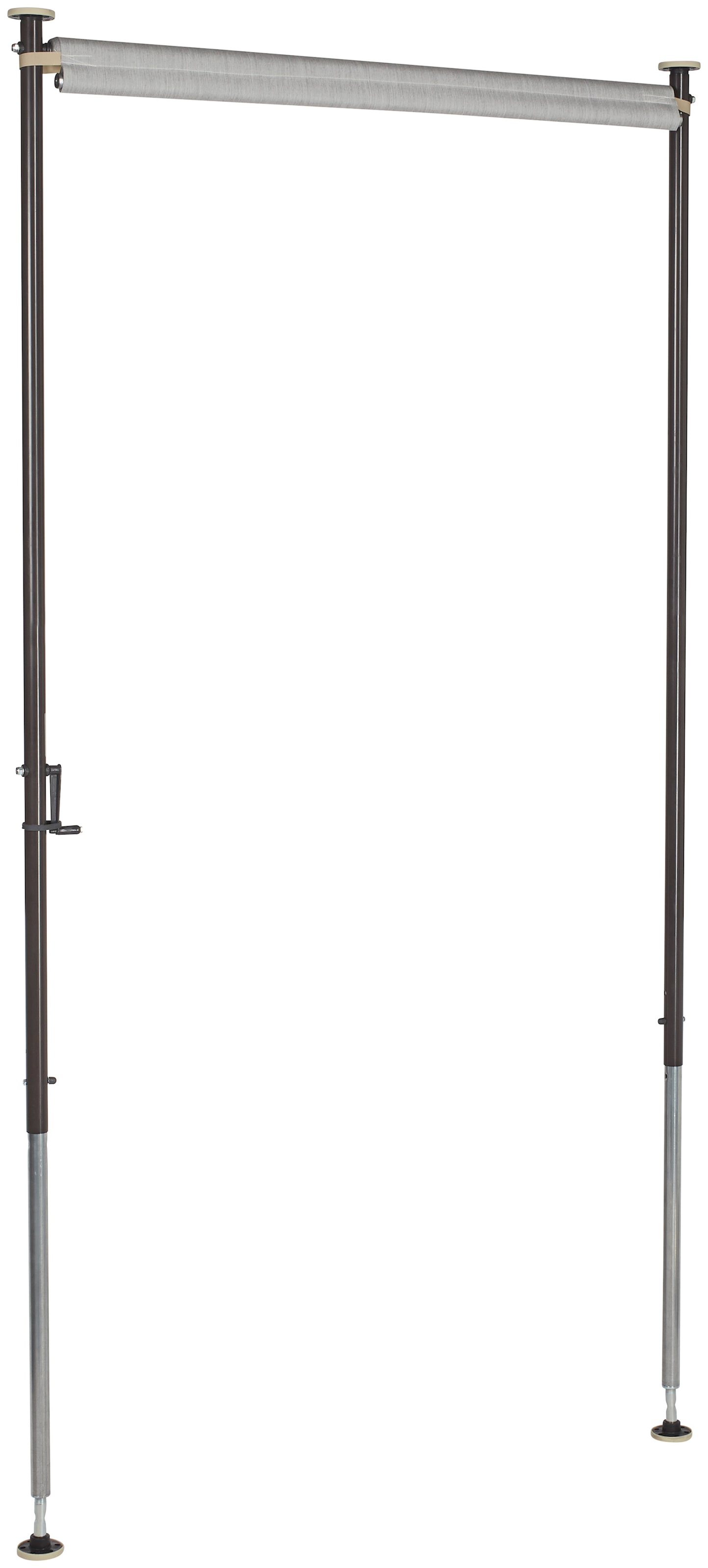 Angerer Freizeitmöbel Klemm-Senkrechtmarkise granitgrau, BxH: 120x225 cm