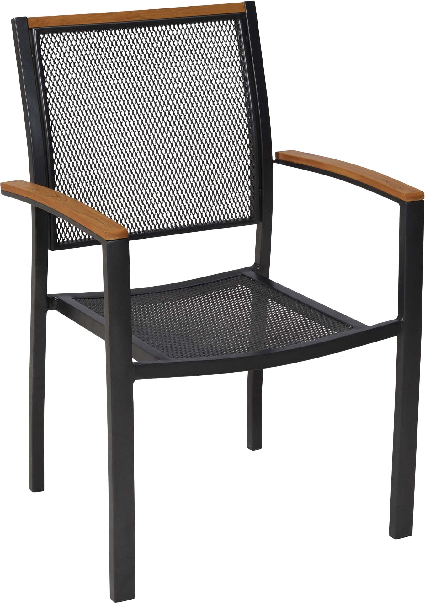 MERXX Garten-Essgruppe »Itanos« Set, 5 tlg. inkl. 4 Stapelsessel, 1 Tisch