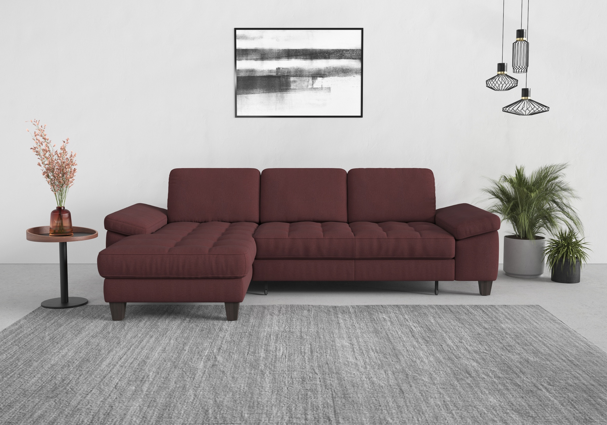 sit&more Ecksofa "Westham L-Form", Recamiere, mit oder ohne Bettfunktion, B günstig online kaufen