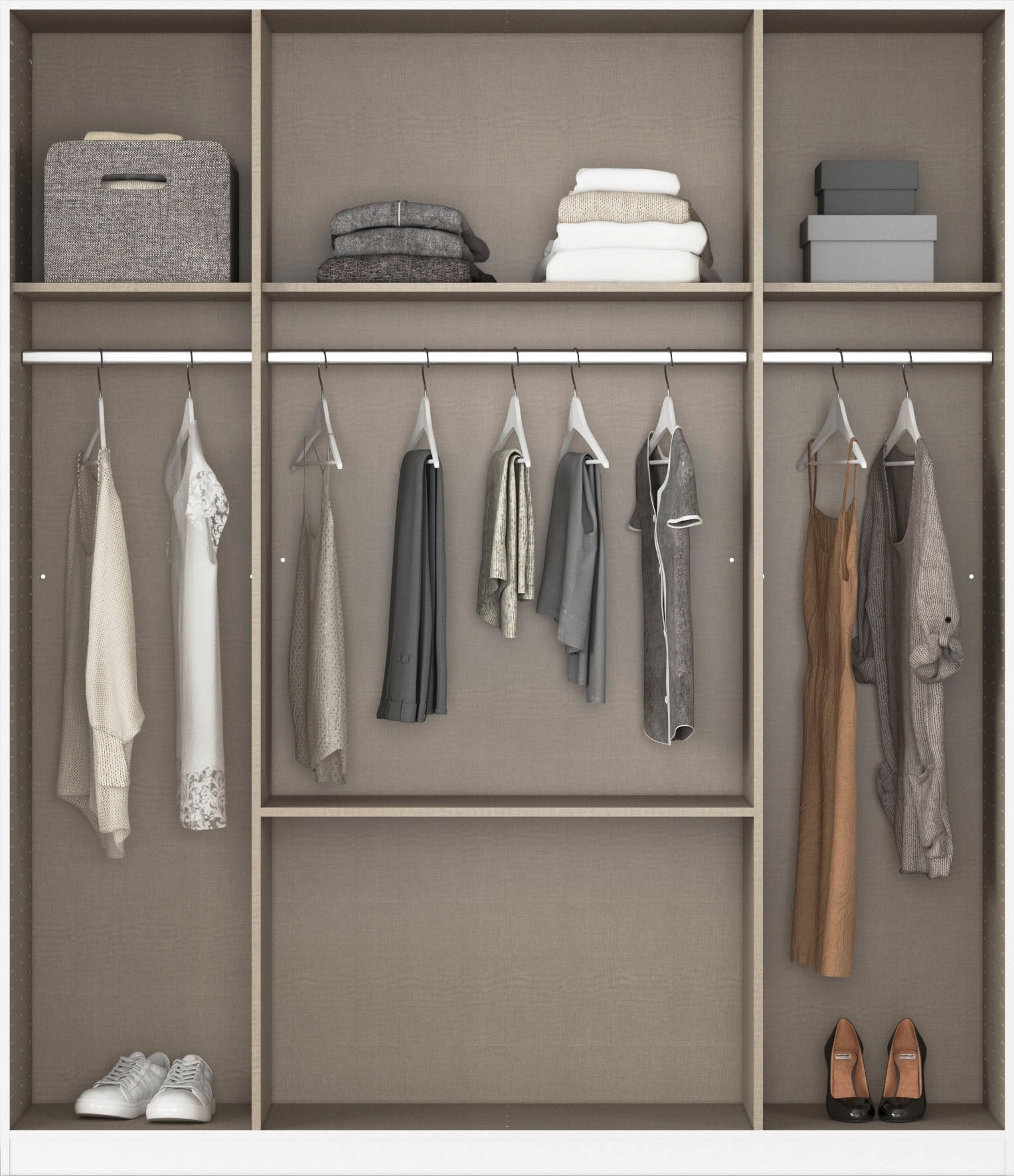 rauch Drehtürenschrank »Kleiderschrank Schrank Garderobe Garderobenschrank MAINZ«, grifflose Front, Außentüren mit Push-to-Open Funktion MADE IN GERMANY