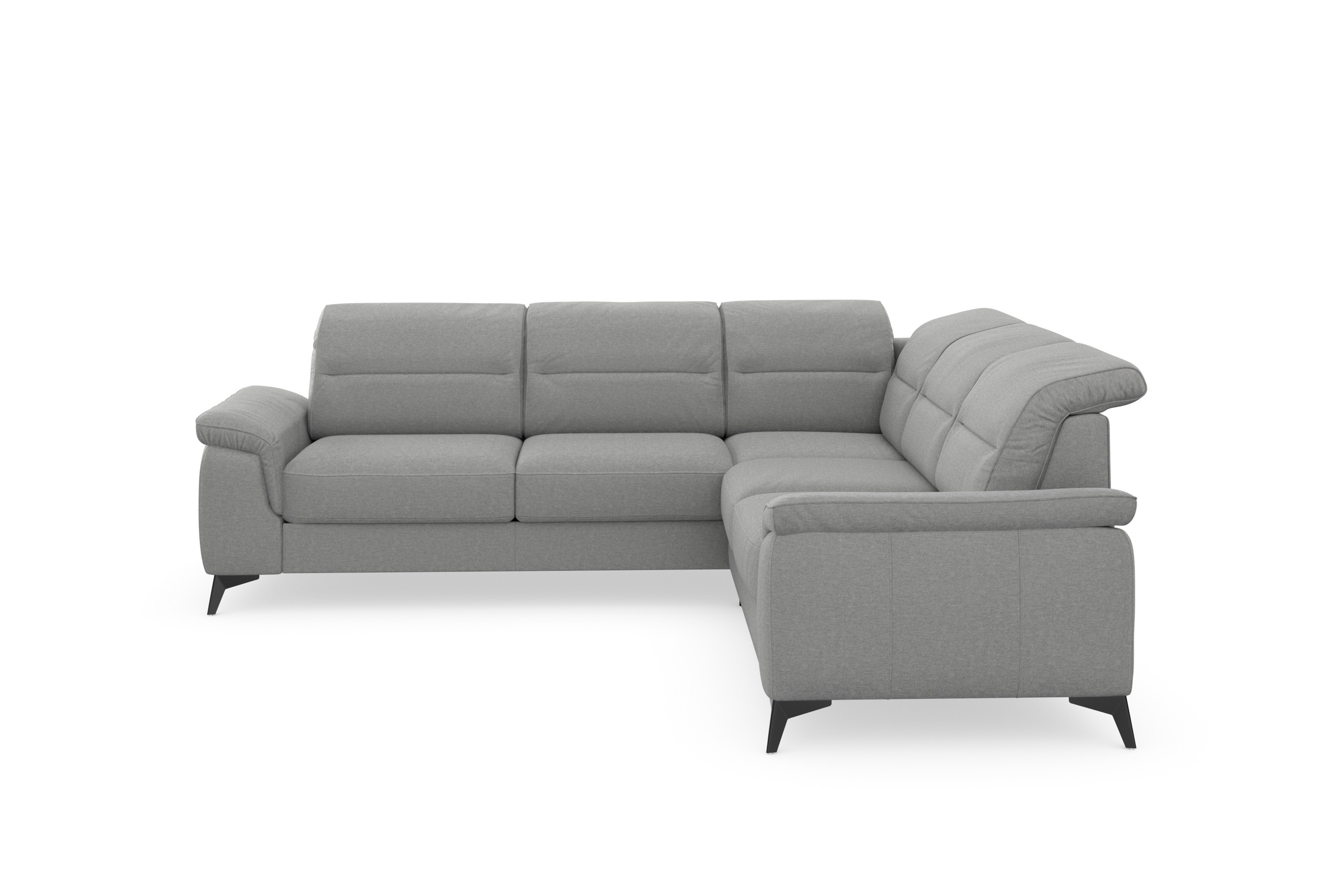 sit&more Ecksofa »Sinatra L-Form«, optinal mit Kopfteilverstellung und Armteilfunktion, Metallfüße