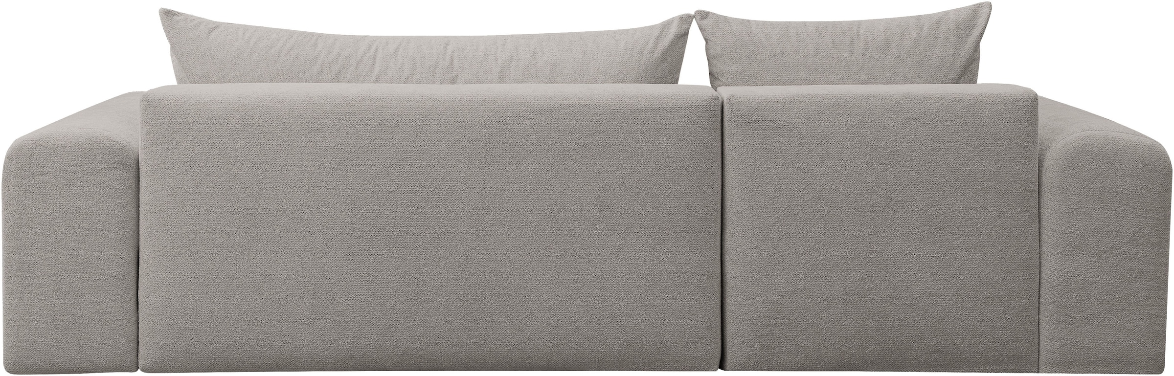 WERK2 Ecksofa »Ewela-Bubble mit Bett & Bettkasten, bequem, Breite 265cm« Bouclé, L-Form, Schlaffunktion, Bettkasten