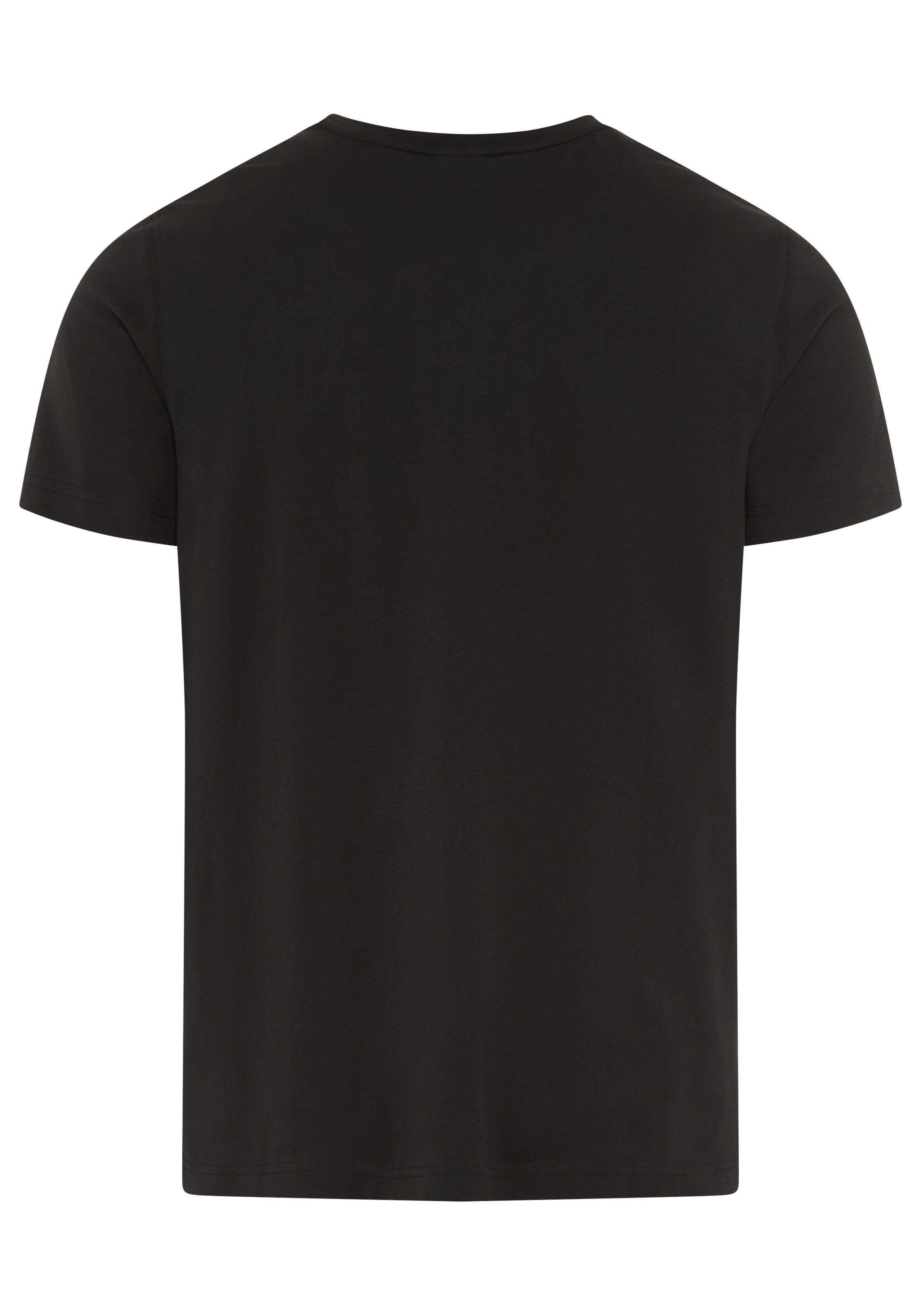 Bruno Banani T-Shirt schmale Passform, Halbarmshirt, bedruckte Optik