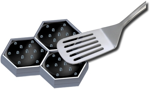 Elo Bratpfanne »Relief«, Edelstahl, (1 tlg.), einzigartiges Öl Dosiersystem, Induktion, Ø 32 cm