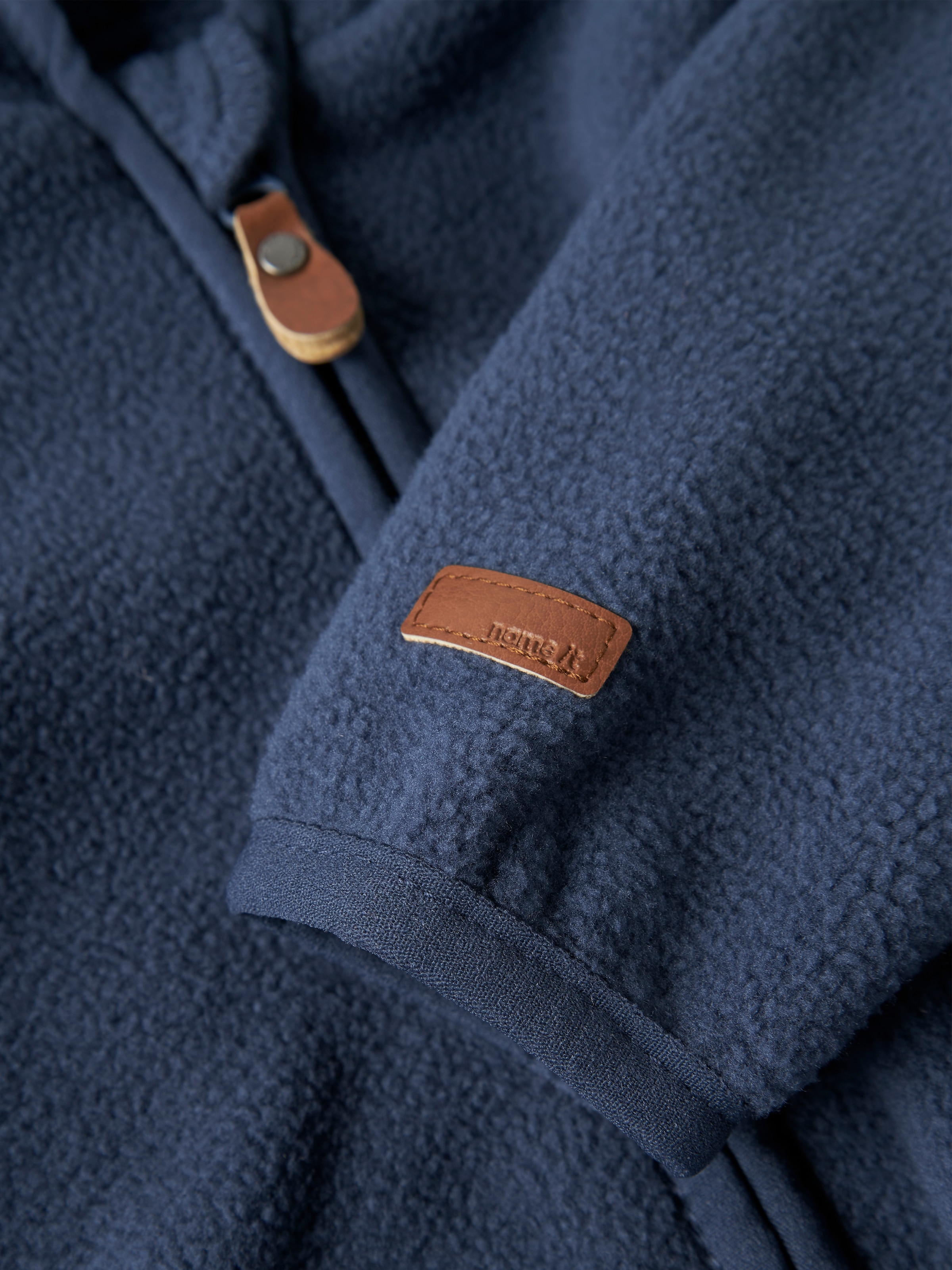 Name It Kapuzenfleecejacke »NBNMEEKO FLEECE JACKET MELANGE« mit Kapuze Fleece, Reißverschluss mit Kinnschutz