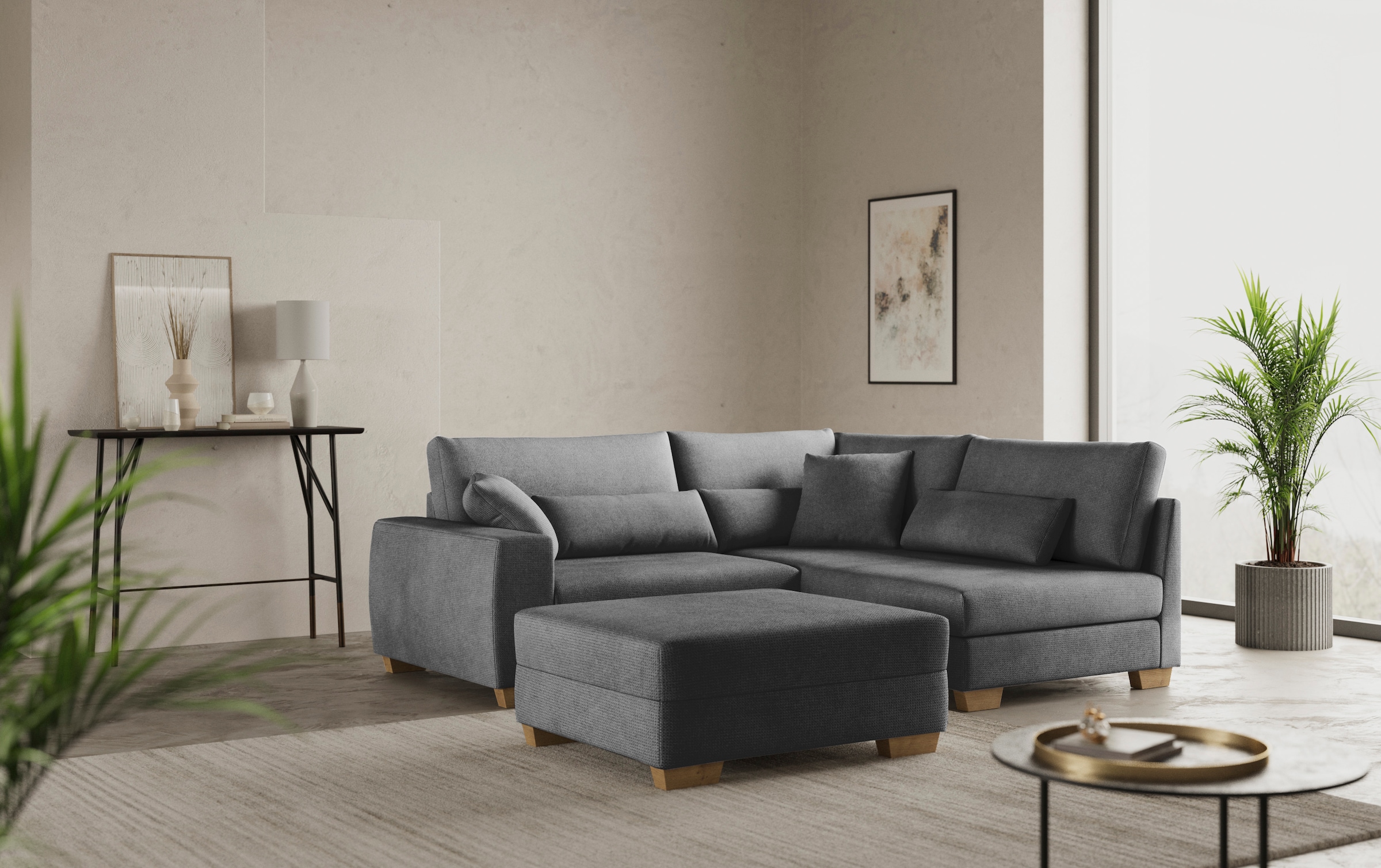 Mr. Couch Hocker »Helena«, Mit DuraSpring-Taschenfederkern, bis 140 kg belastbar