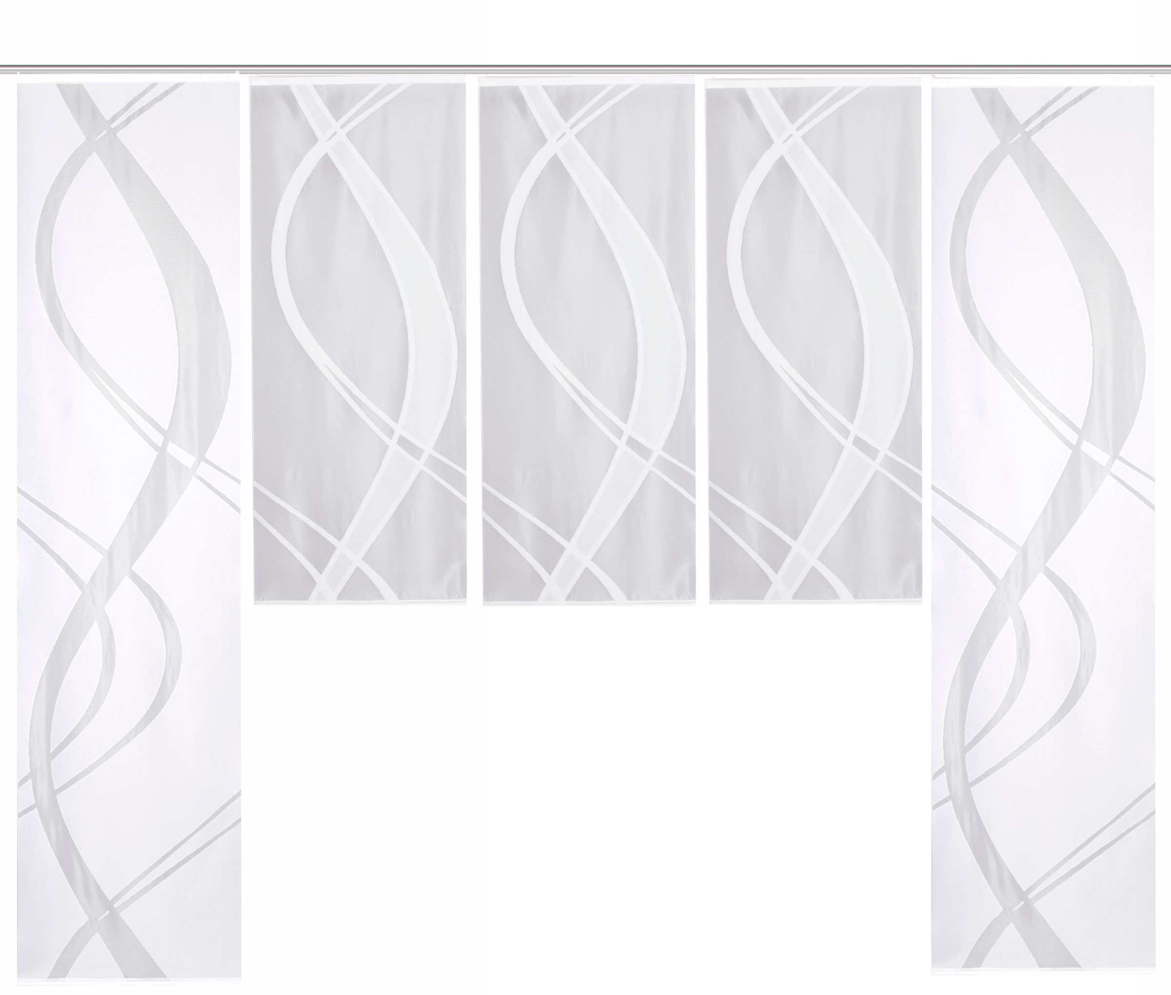 HOME WOHNIDEEN Schiebegardine »TIBASA« Paneelwagen 5 Stk. tlg. halbtranspar günstig online kaufen