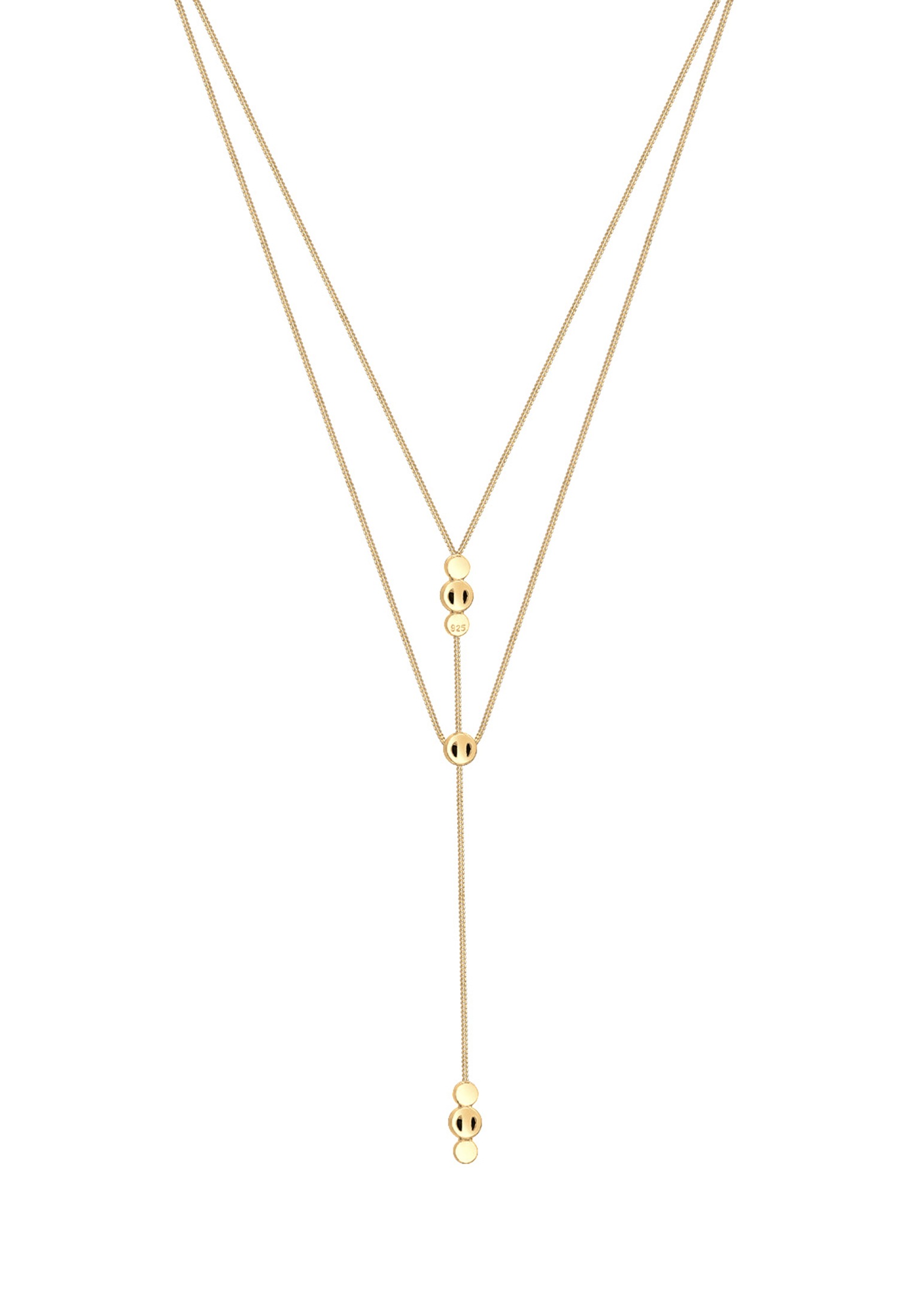 Elli Gliederkette »Y-Kette Layer und Kristalle 925 Silber«