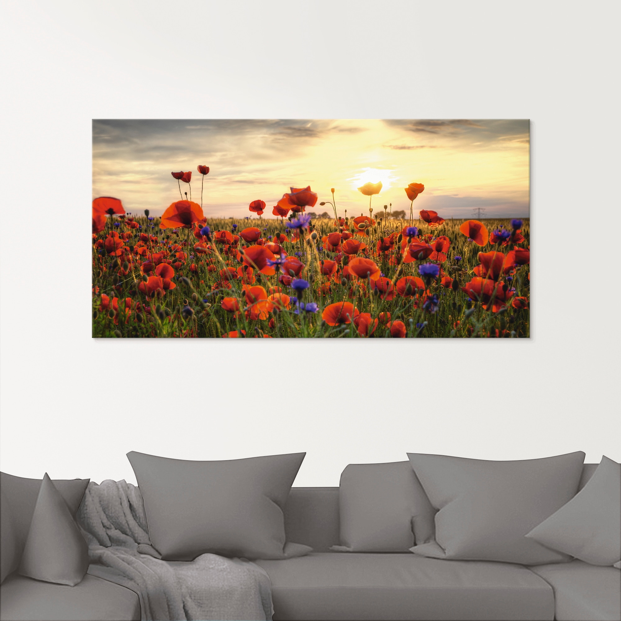Artland Glasbild »Mohnblumen«, Blumen, (1 St.), in verschiedenen Größen